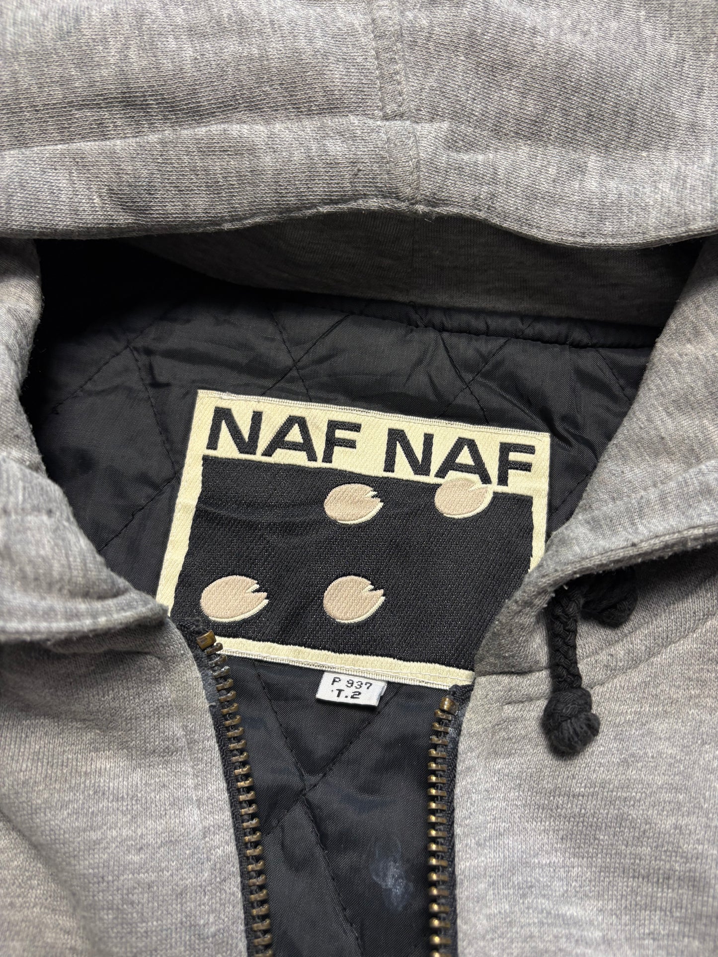 Naf Naf 90s Cotton + Nylon Zip Up Jacket (XXL)