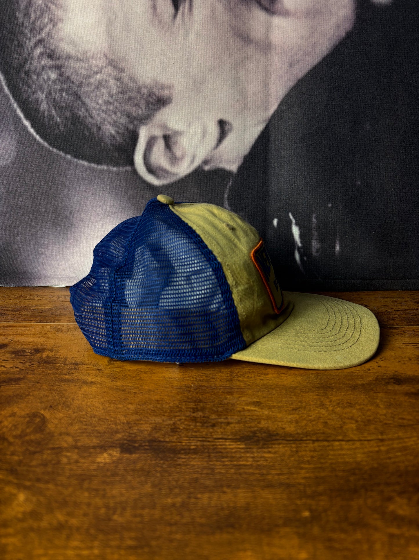 Vintage New York Yankees Beige + Blue Trucker Hat