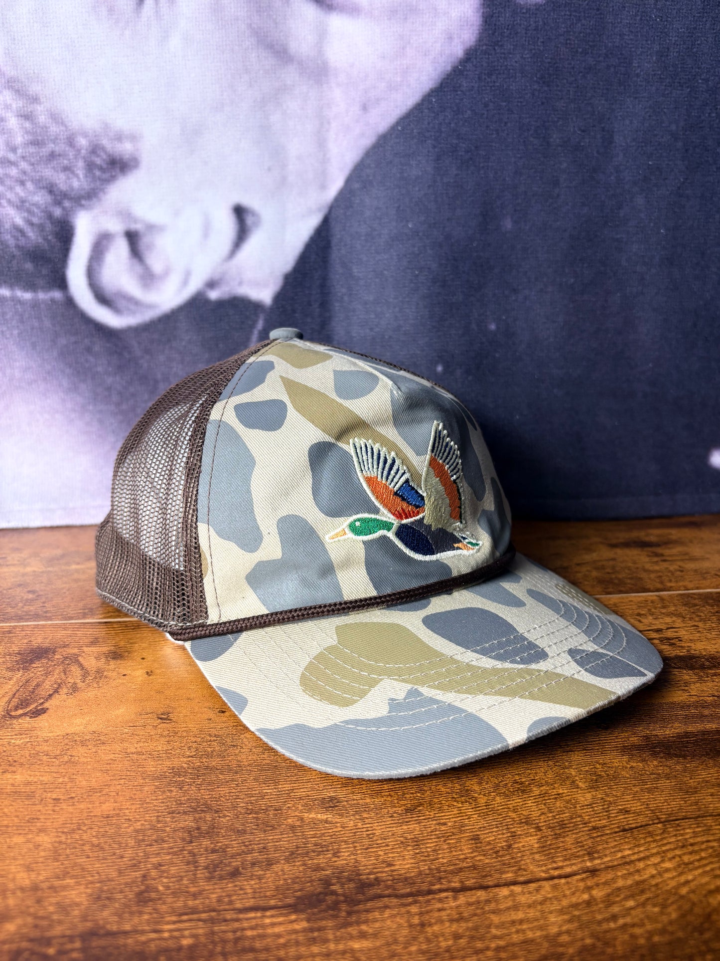 Vintage Duck Camo 90s Embroidered Trucker Hat