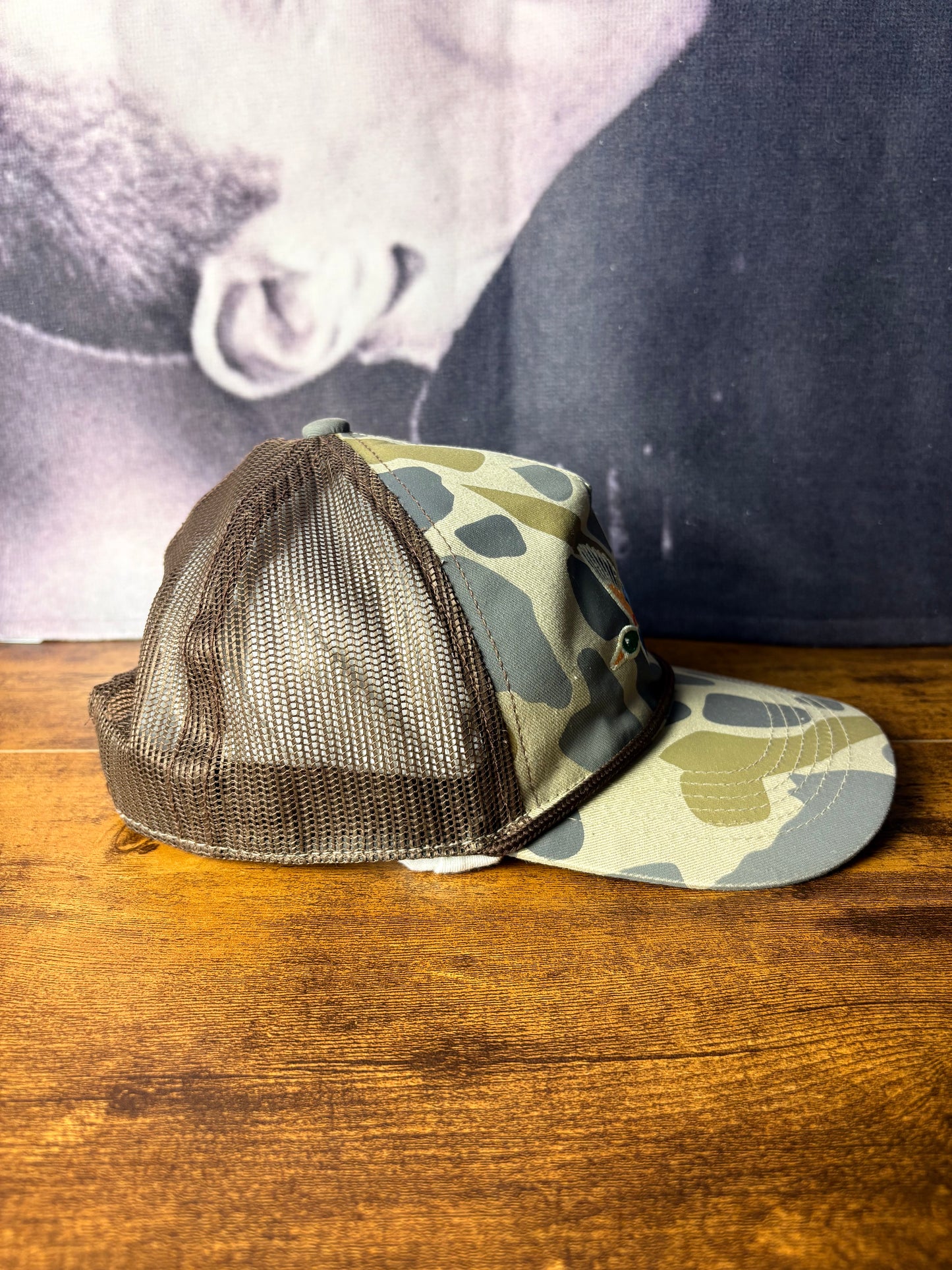 Vintage Duck Camo 90s Embroidered Trucker Hat