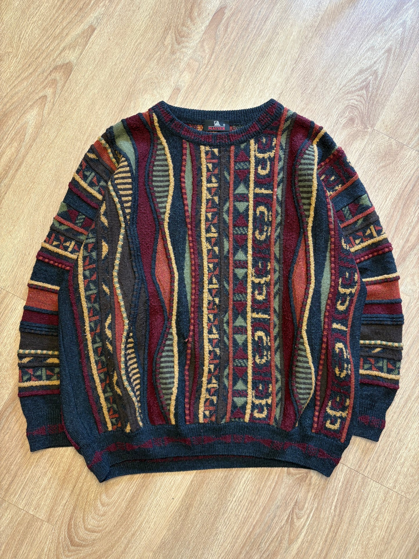 Vintage Marina Wool 90s Coogi Style Knit Jumper (L)