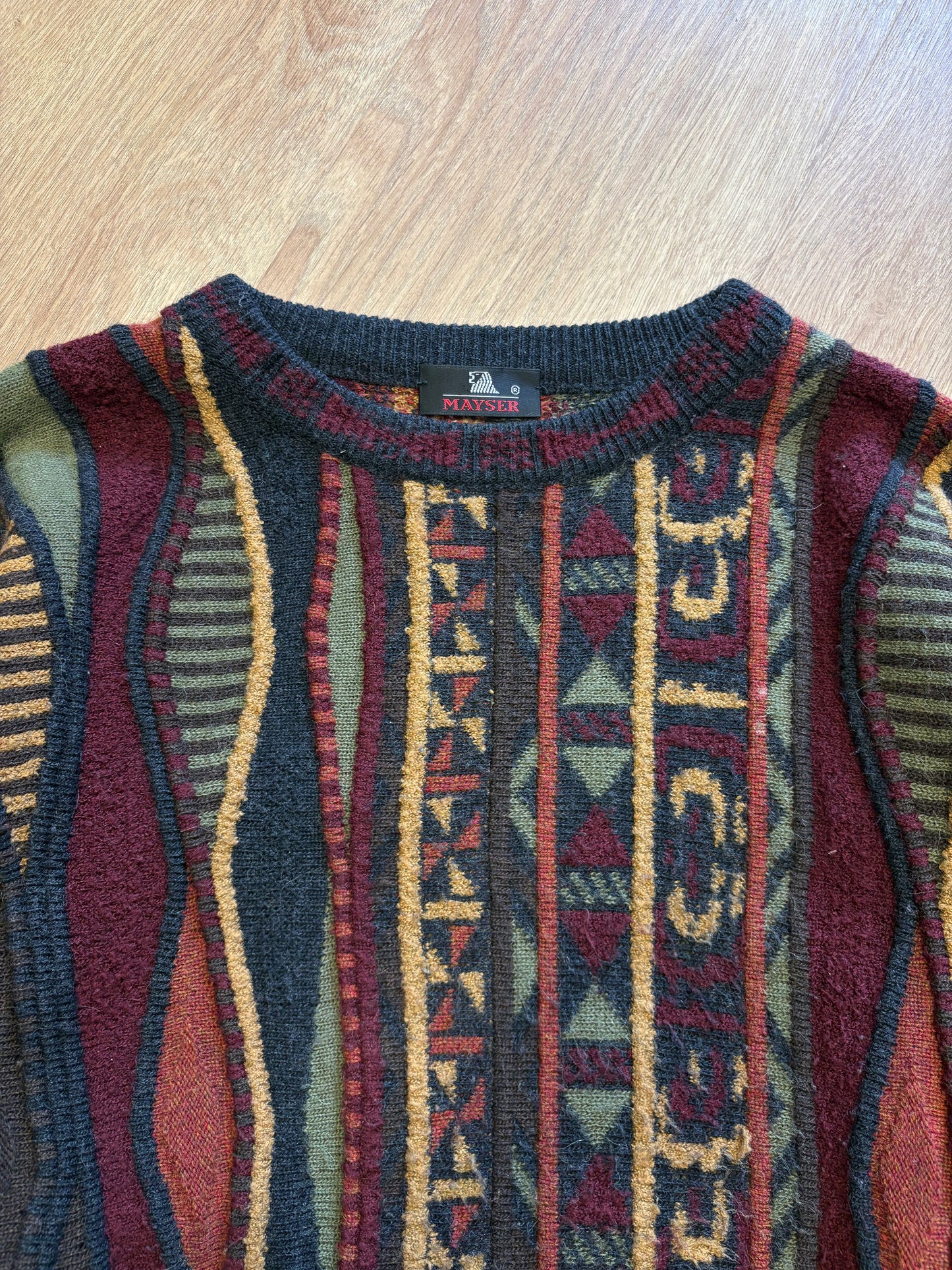 Vintage Marina Wool 90s Coogi Style Knit Jumper (L)