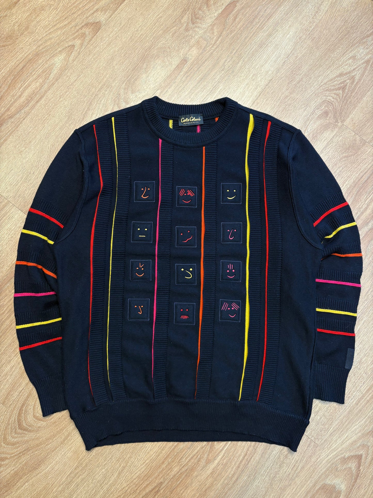Carlo Colucci 90s Italian Coogi Style Knit Jumper (M)