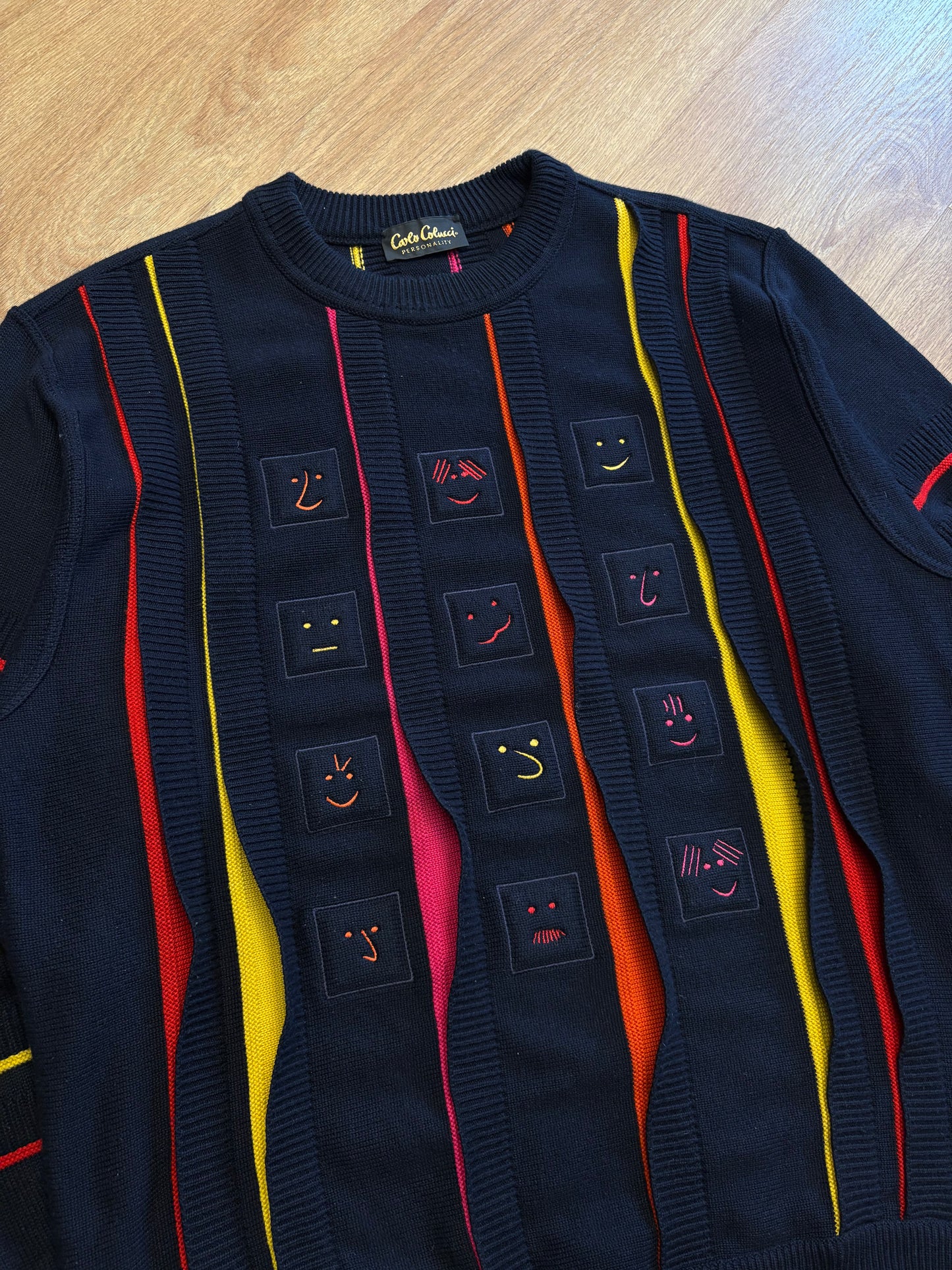 Carlo Colucci 90s Italian Coogi Style Knit Jumper (M)