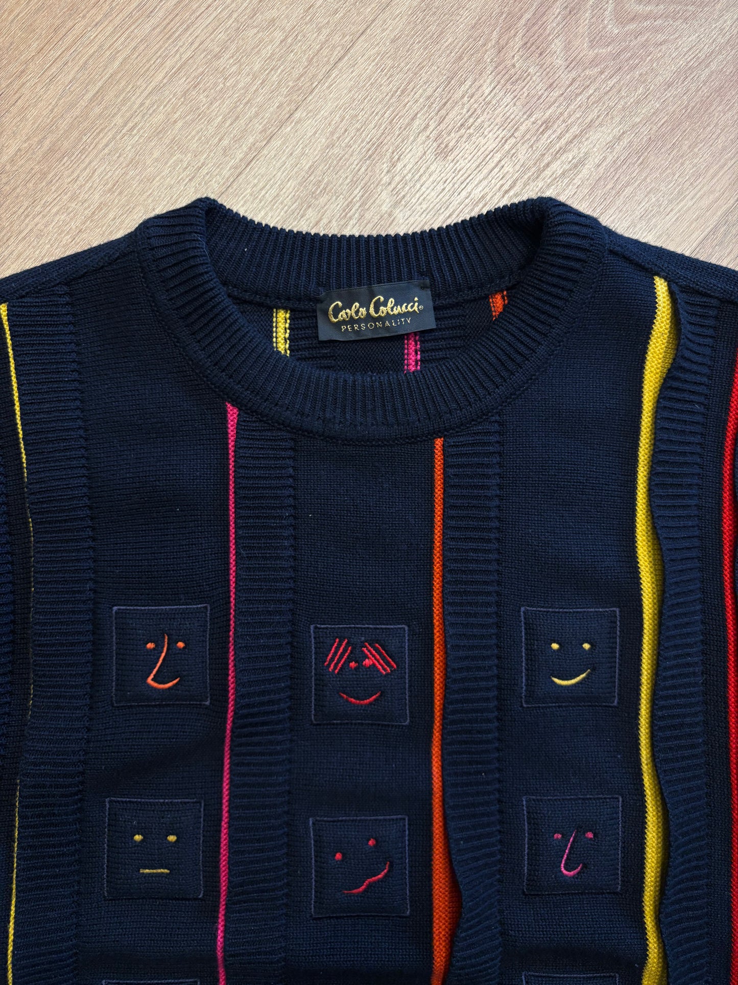 Carlo Colucci 90s Italian Coogi Style Knit Jumper (M)