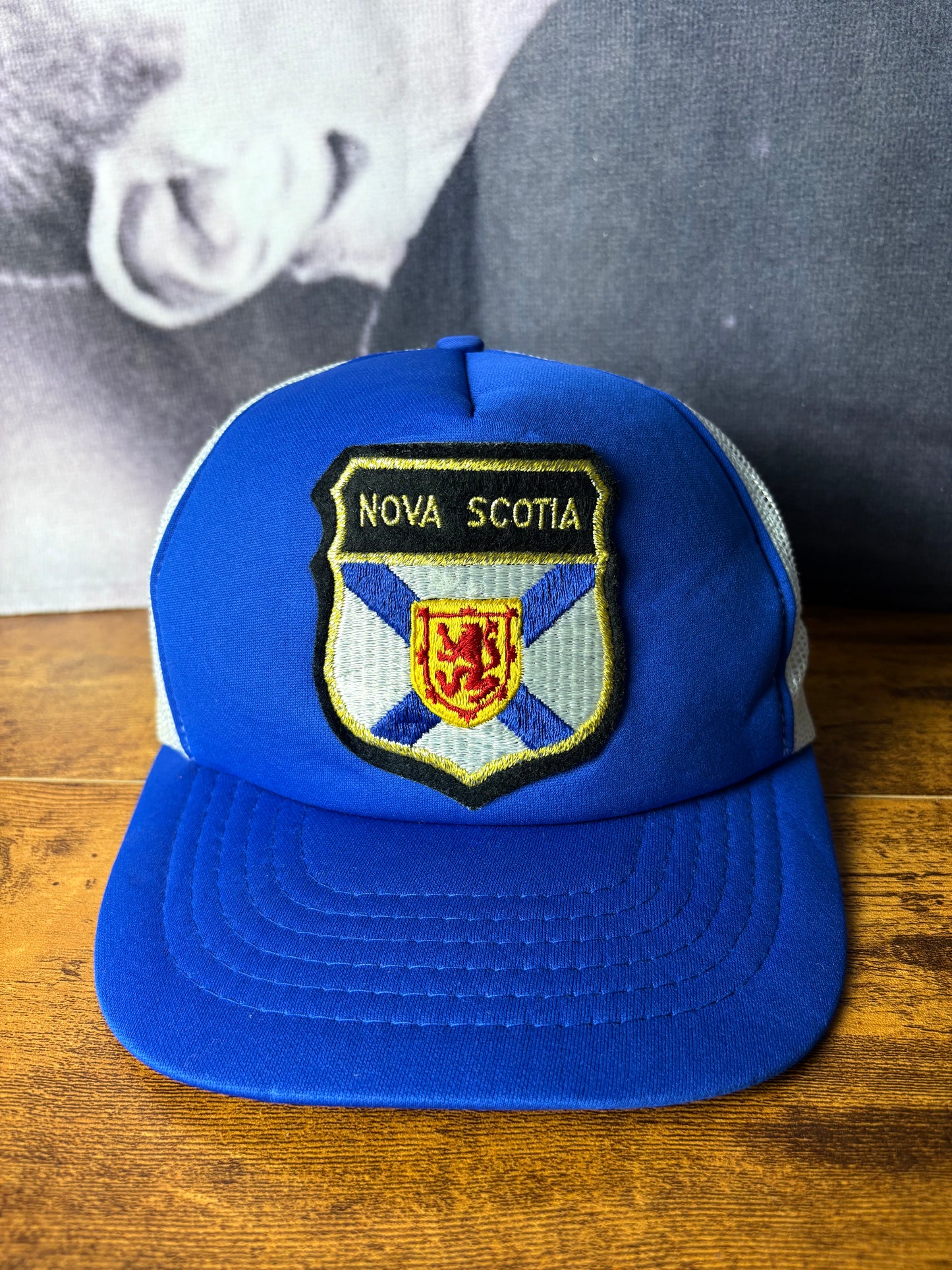 Vintage Nova Scotia Royal Blue + Cream Trucker Hat