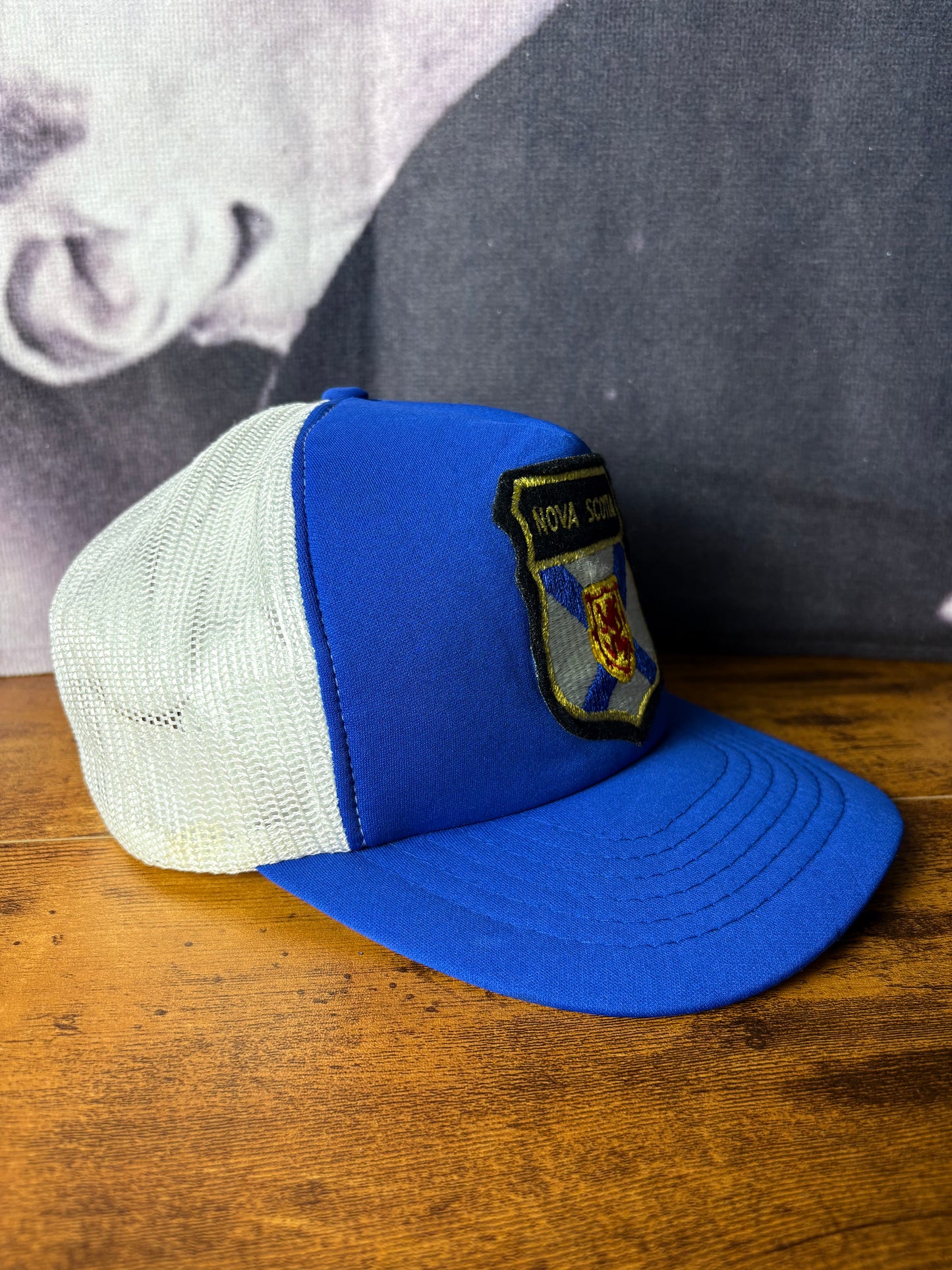 Vintage Nova Scotia Royal Blue + Cream Trucker Hat