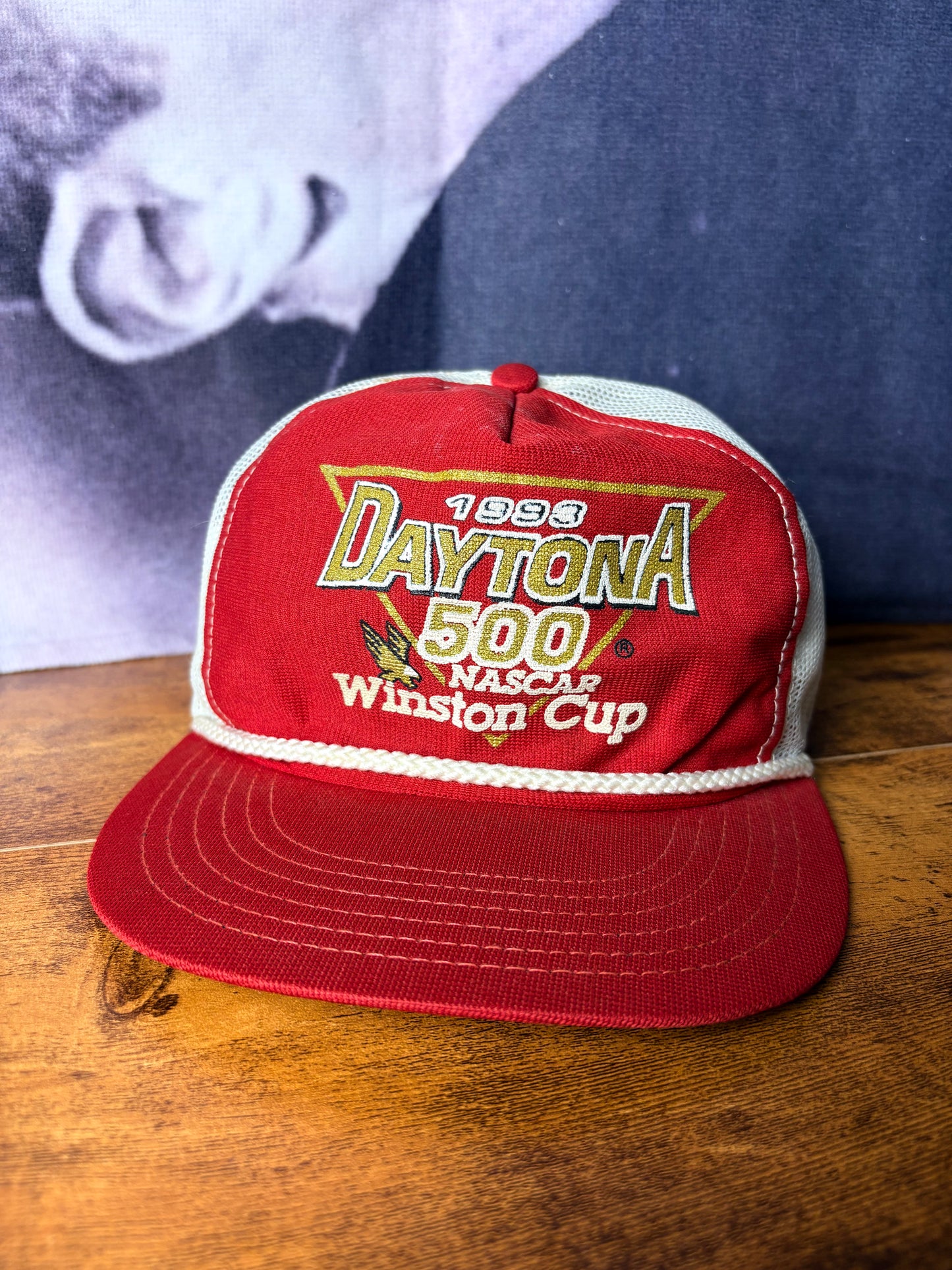 Vintage Nascar Daytona Red + White Trucker Hat