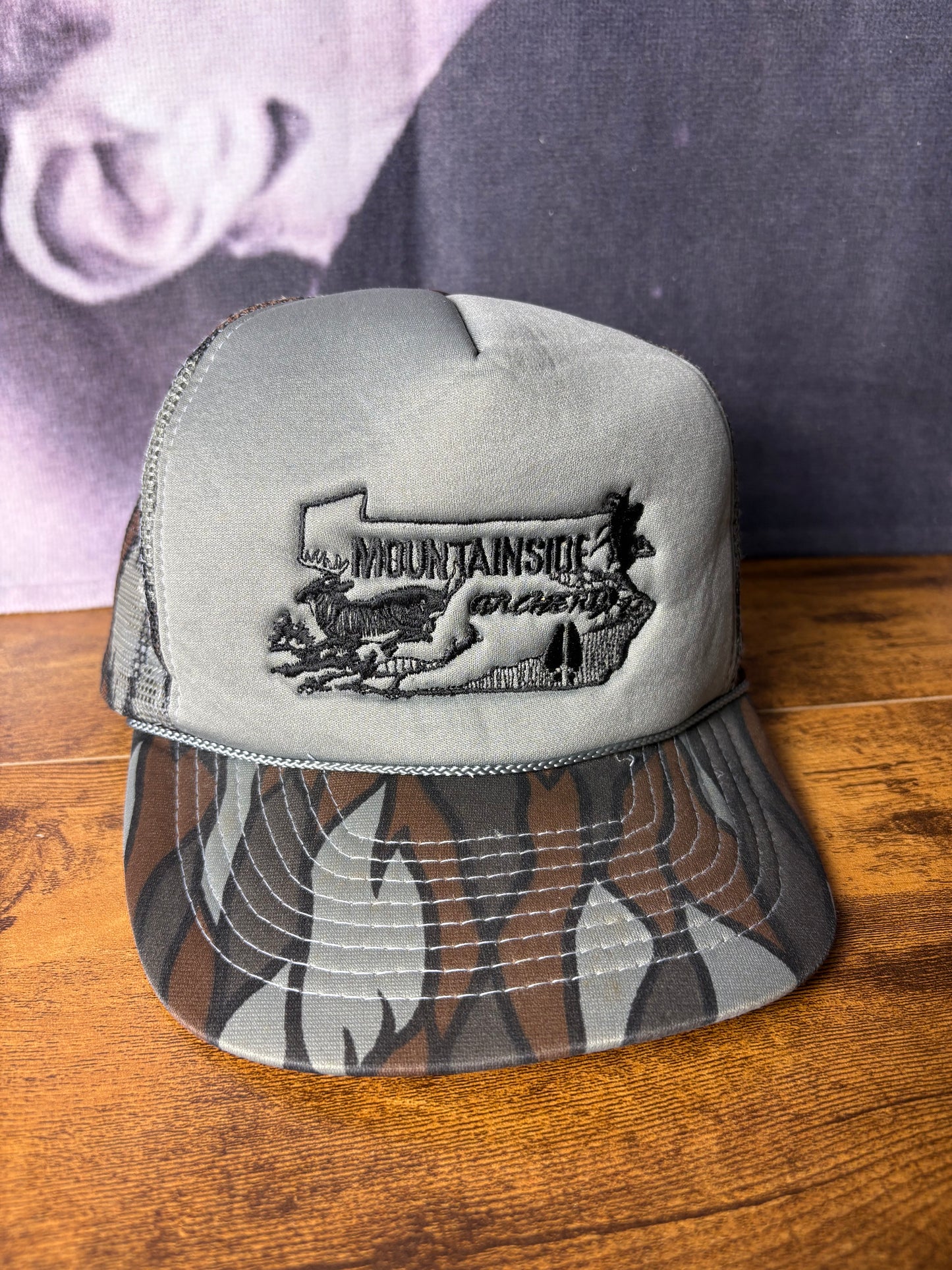 Vintage Hunting Camo + Grey Trucker Hat