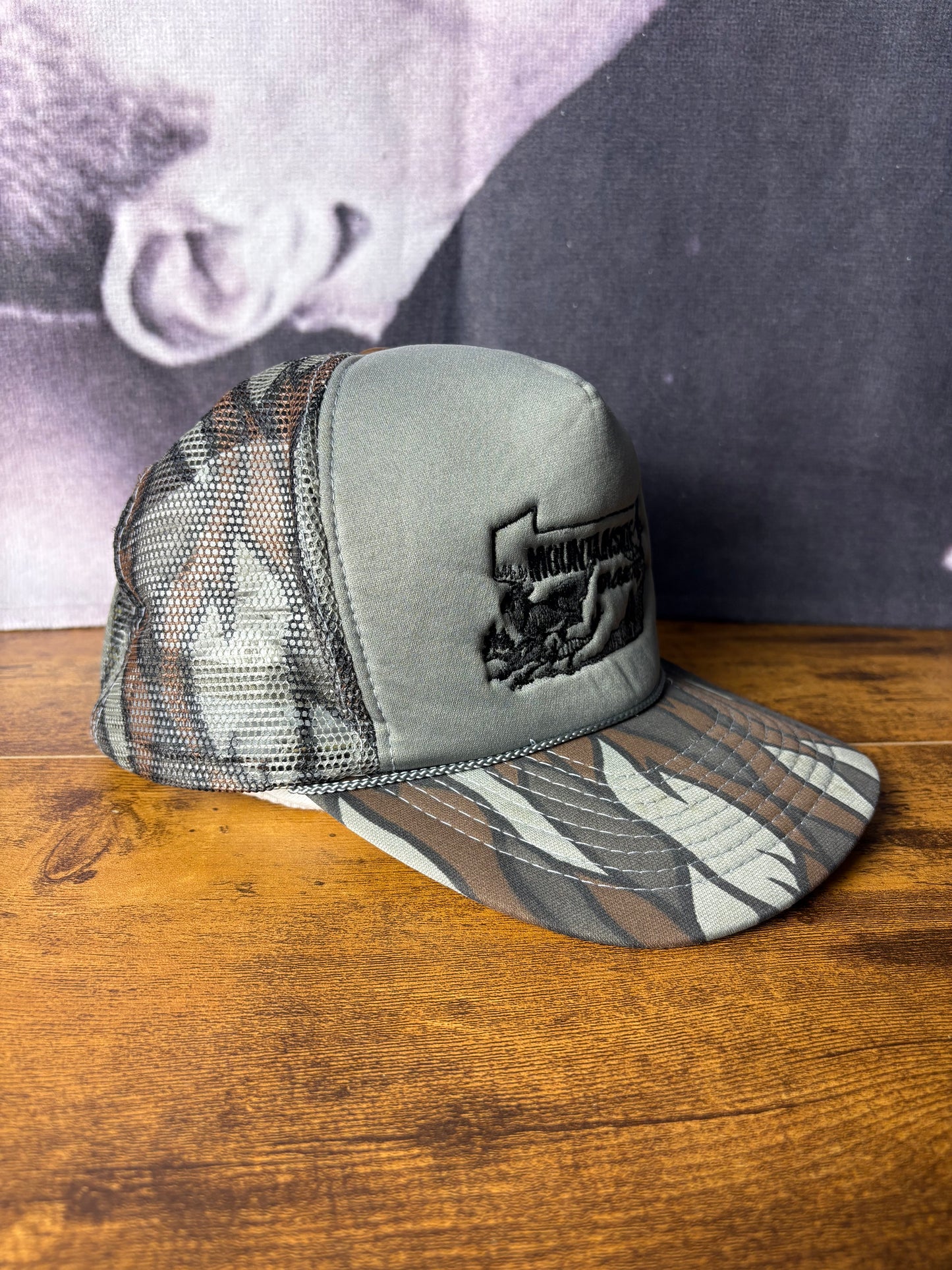 Vintage Hunting Camo + Grey Trucker Hat