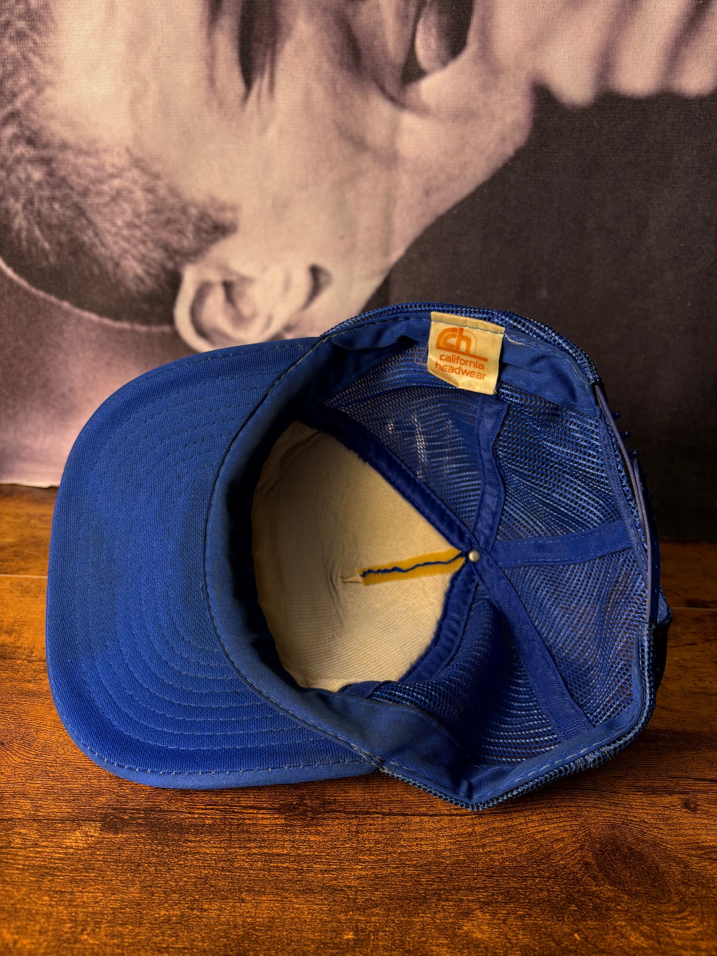 Vintage High On The Mountain Blue Trucker Hat