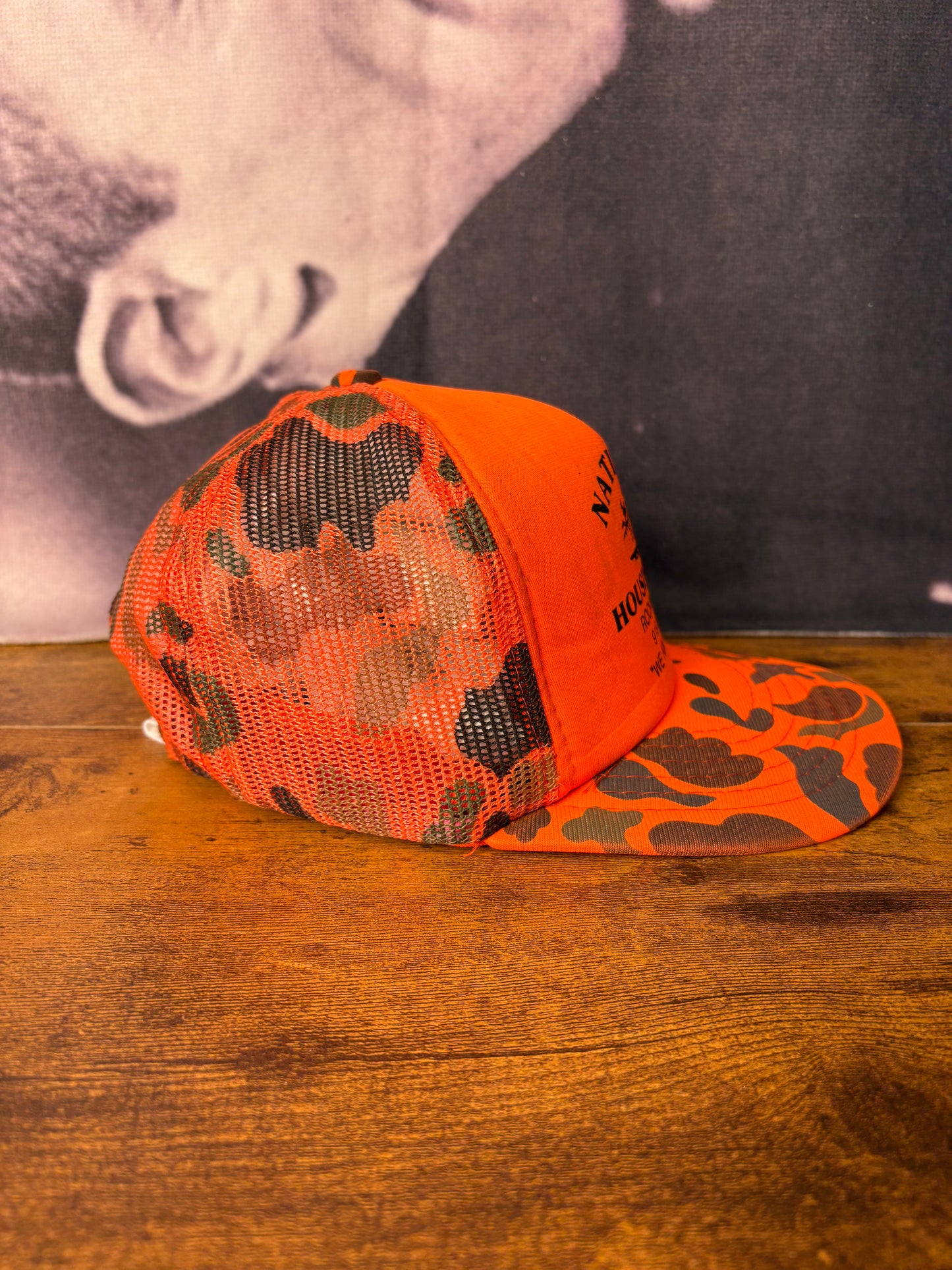 Vintage Hunting Camo Orange Trucker Hat