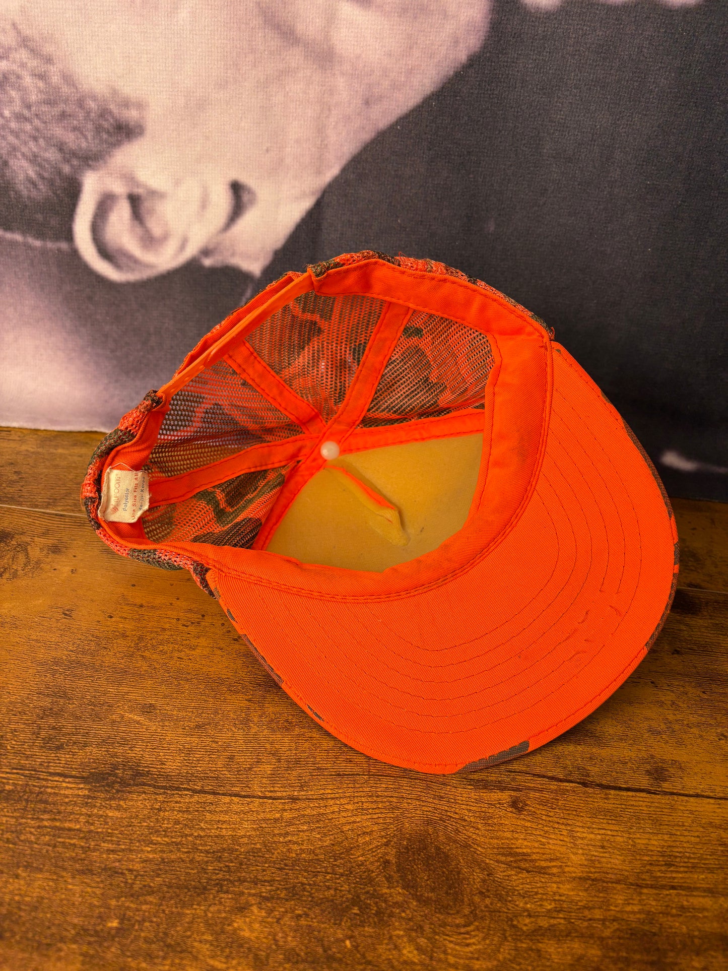 Vintage Hunting Camo Orange Trucker Hat