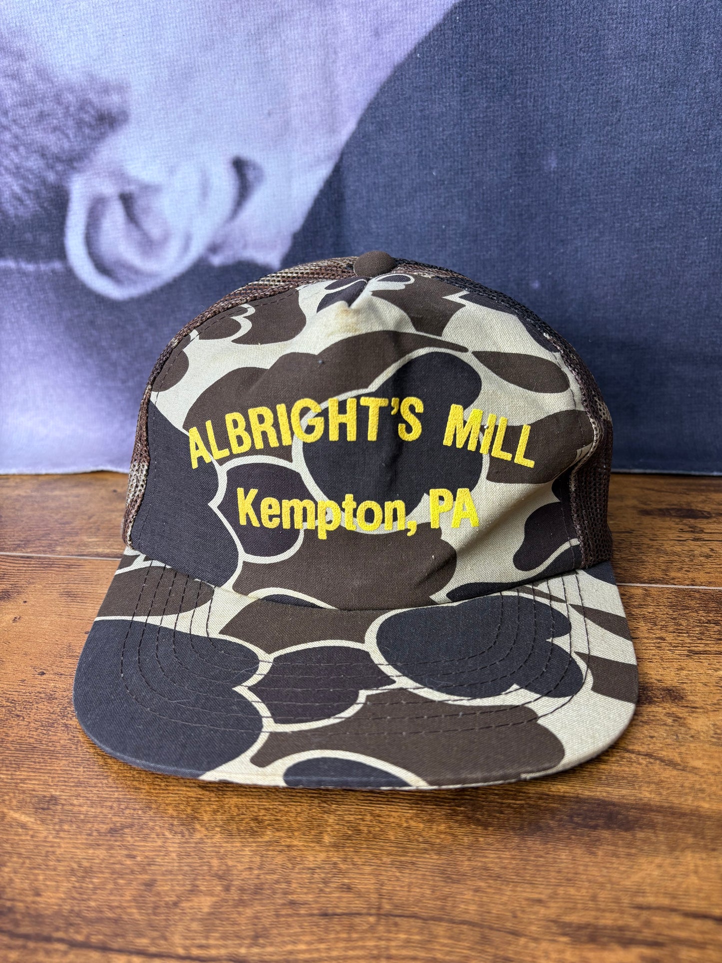 Vintage Duck Camo 90s Embroidered Trucker Hat