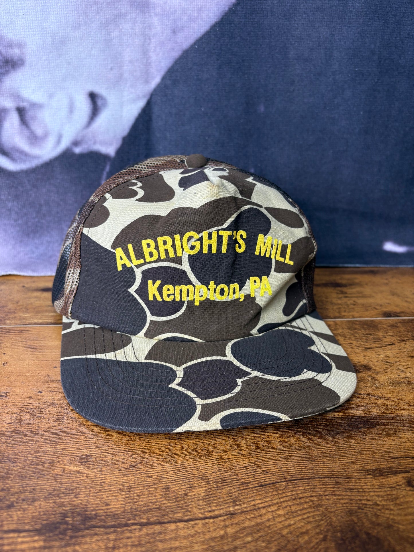 Vintage Duck Camo 90s Embroidered Trucker Hat