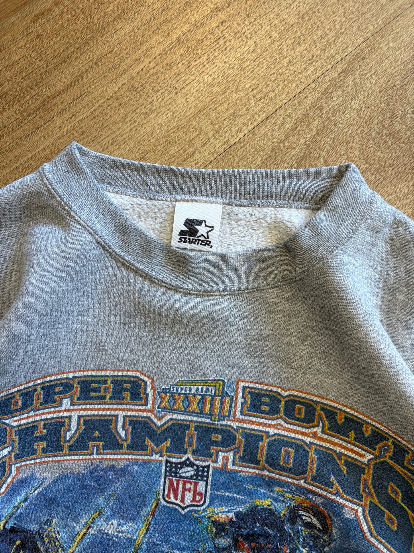 Vintage NFL Super Bown 1999 Heather Grey Starter Jumper (L)
