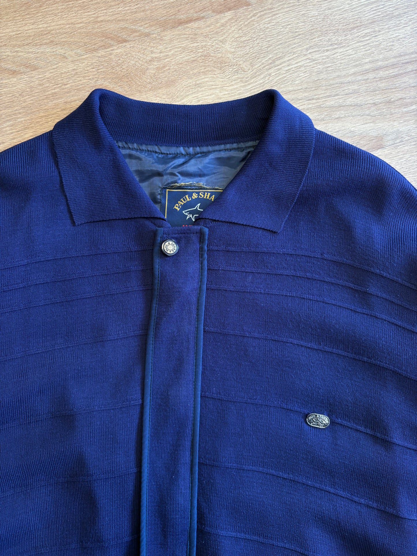 Paul & Shark 90s Navy Italian Zip-up Cardigan Jumper (XL)