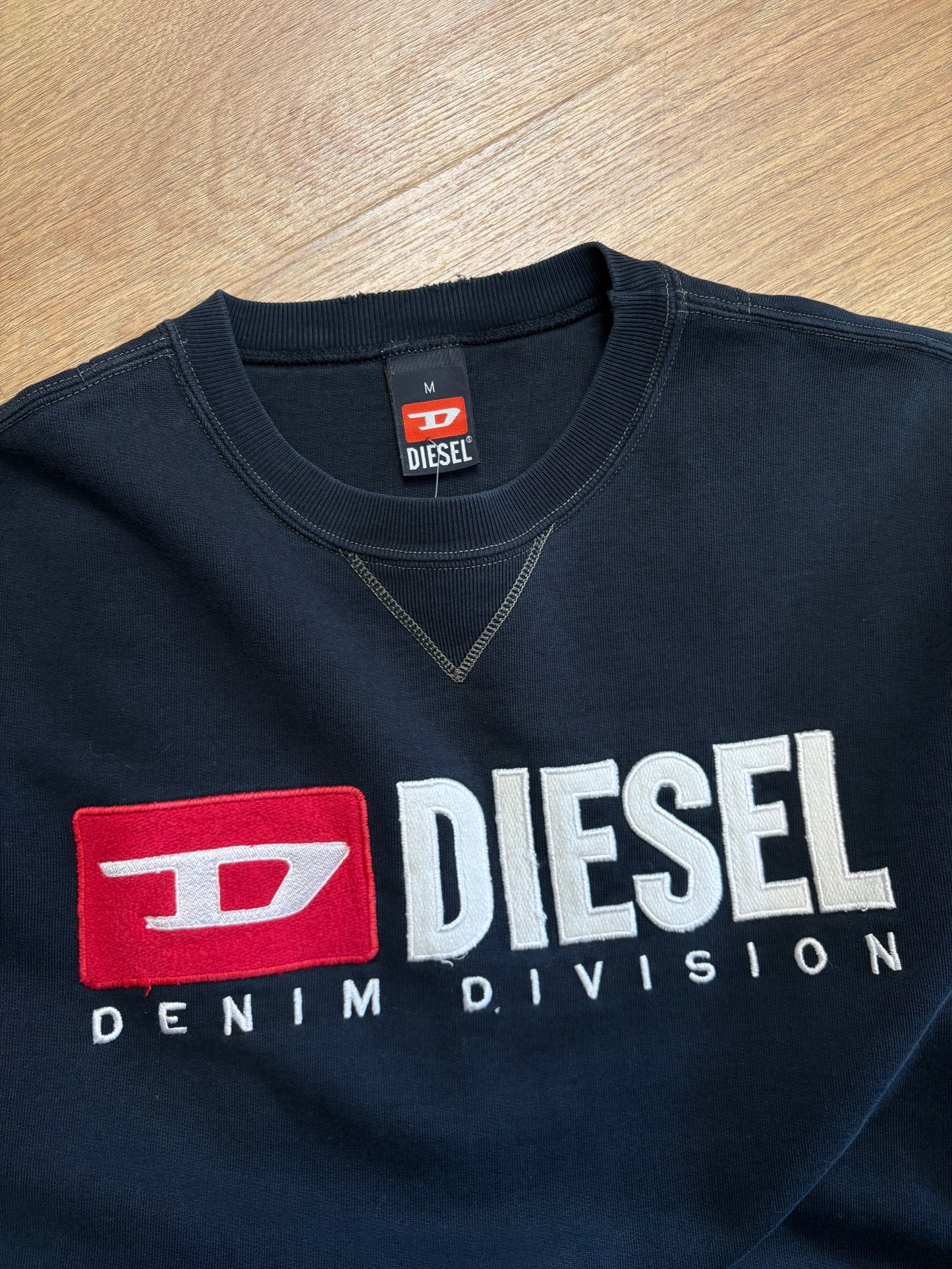 Diesel Industry 2000s Black Embroidered Jumper (M)