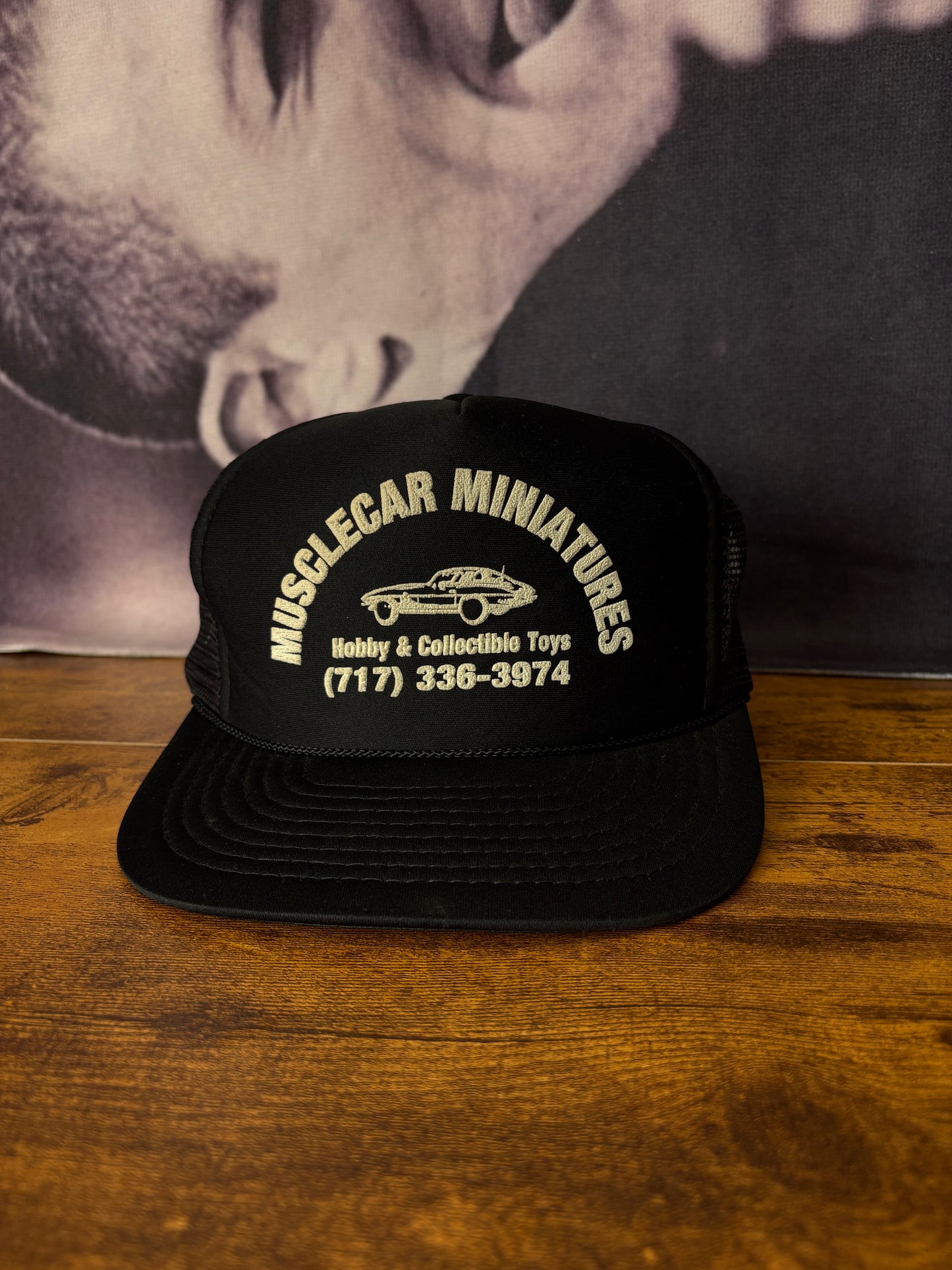 Vintage Muscle Car Black Trucker Hat