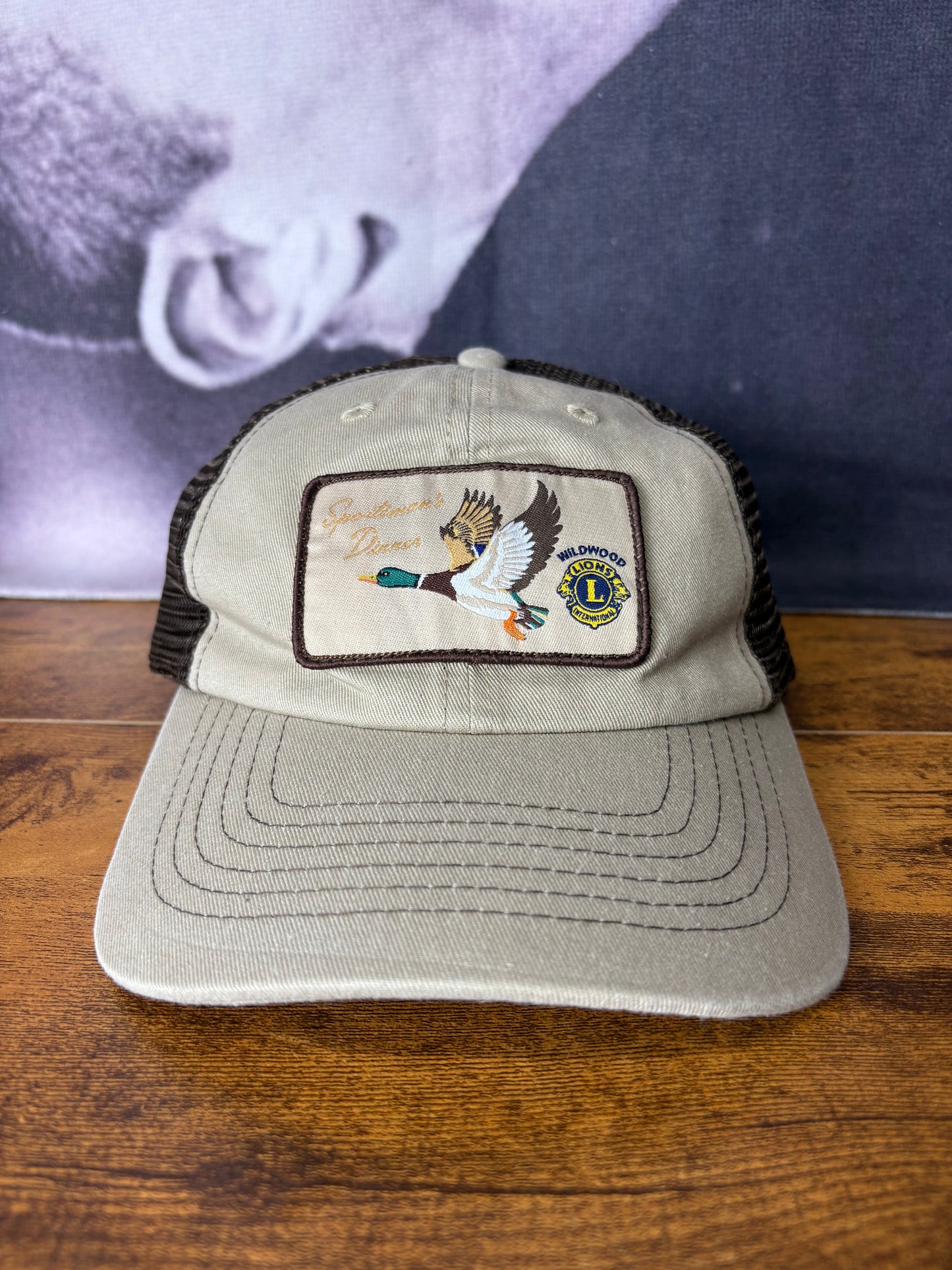 Vintage Duck Hunting Beige + Brown Trucker Hat