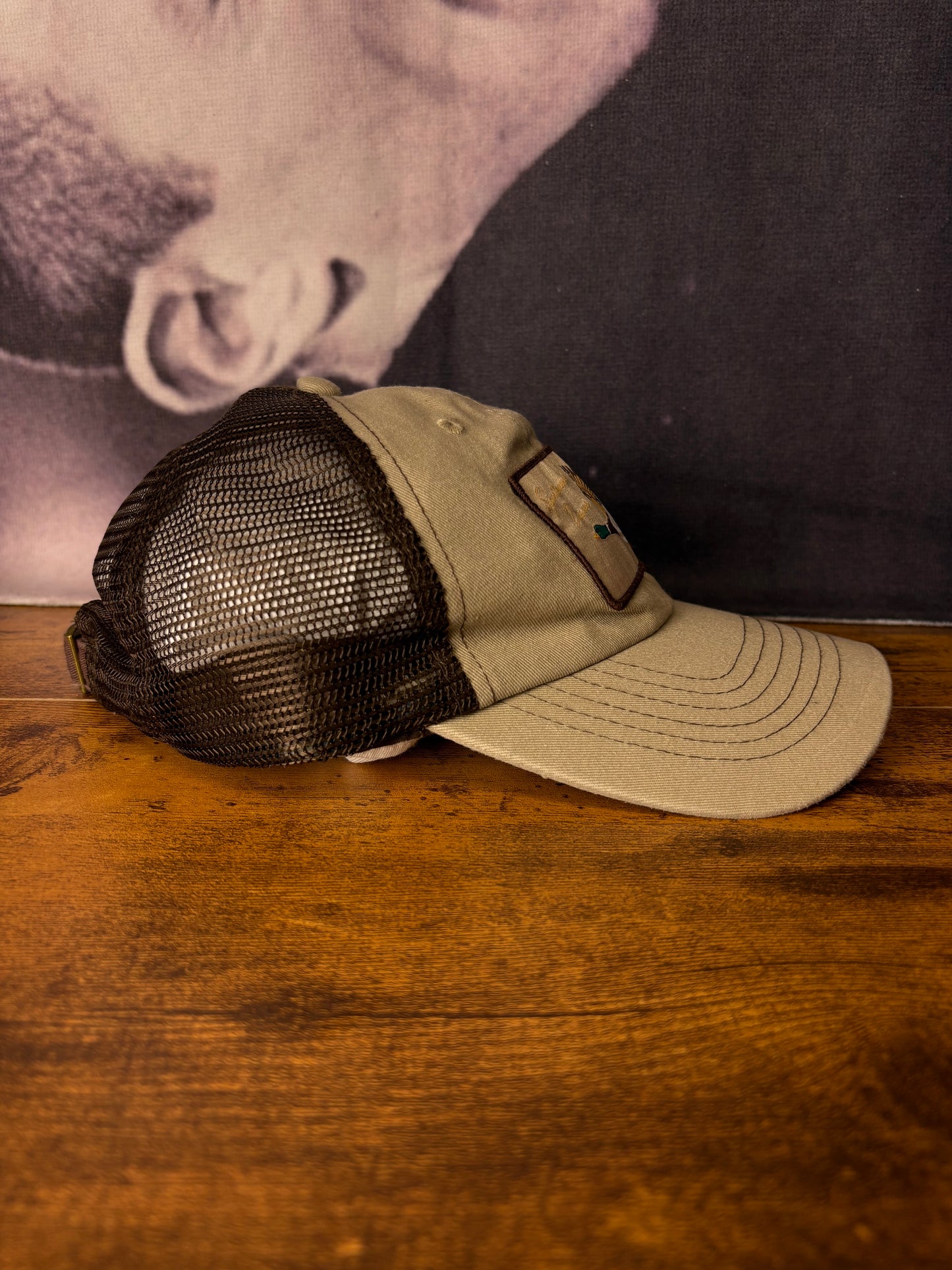 Vintage Duck Hunting Beige + Brown Trucker Hat
