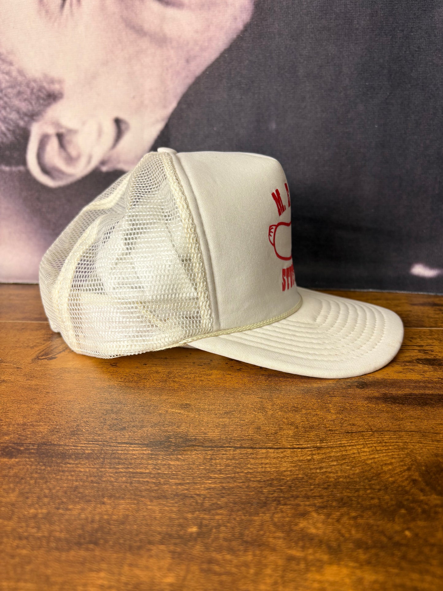 Vintage Bun Stuffers White Trucker Hat