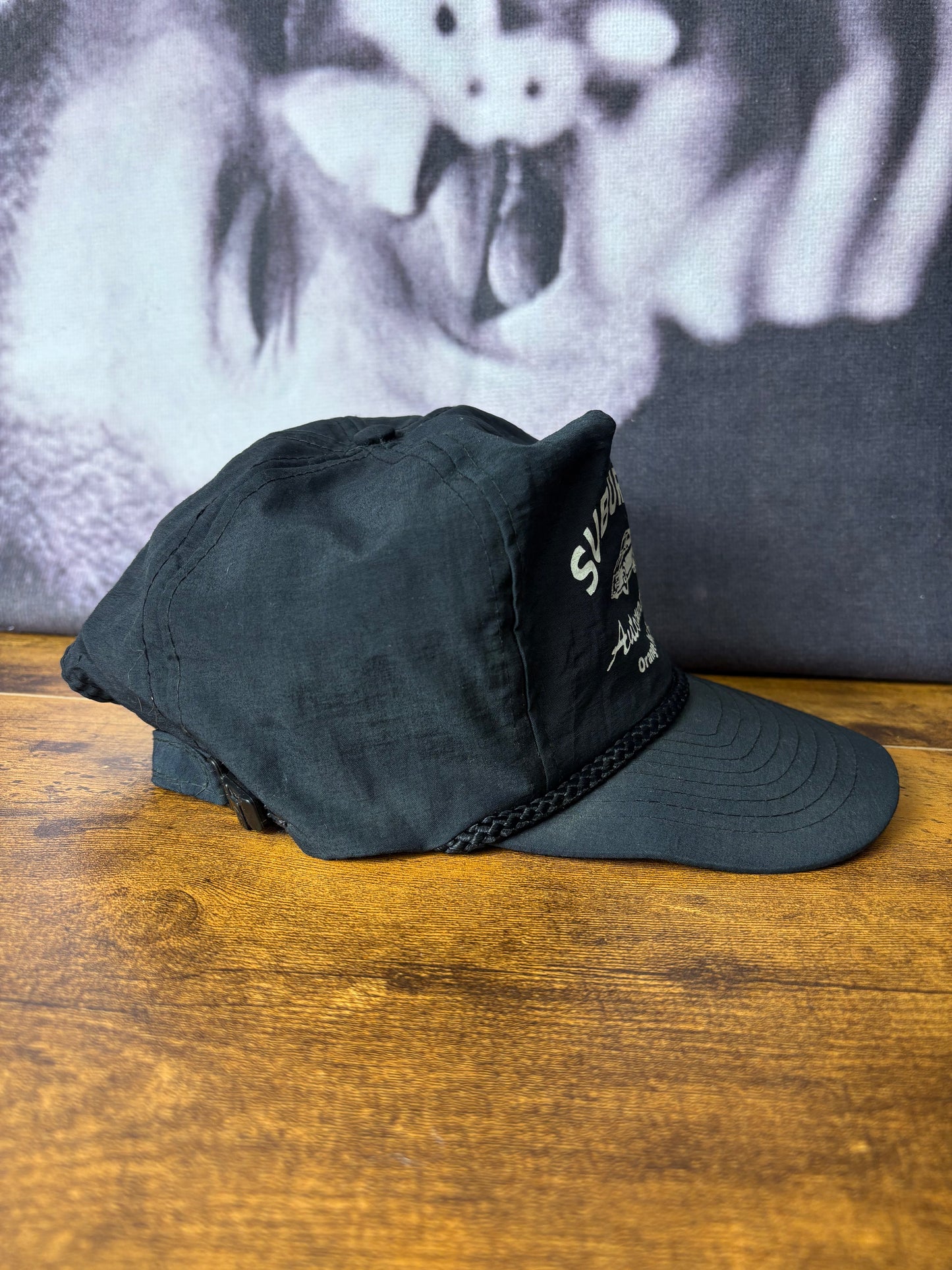 Vintage Suburban Black Trucker Hat
