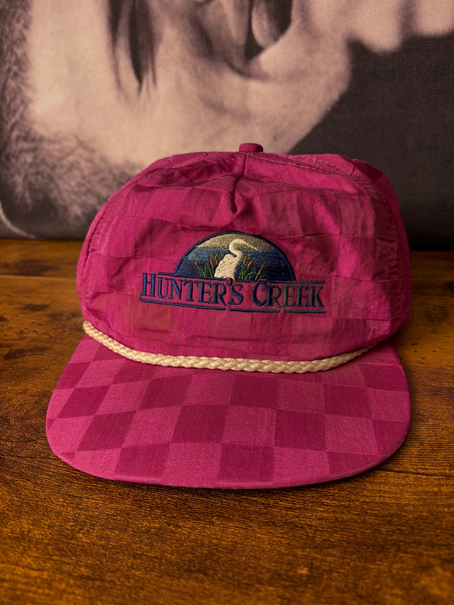 Vintage Hunting Pink Checkered Trucker Hat