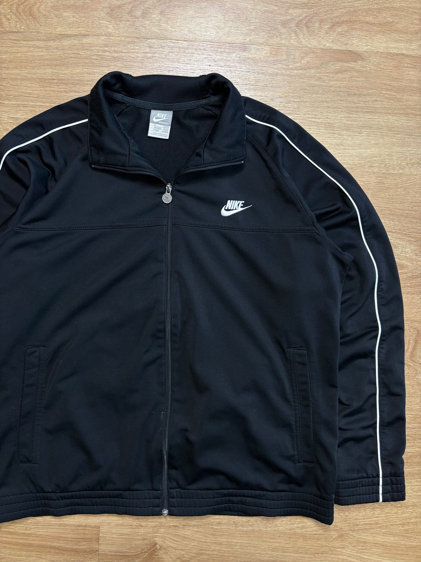 Nike Club 2000s Black Zip-up Track Jacket (M)