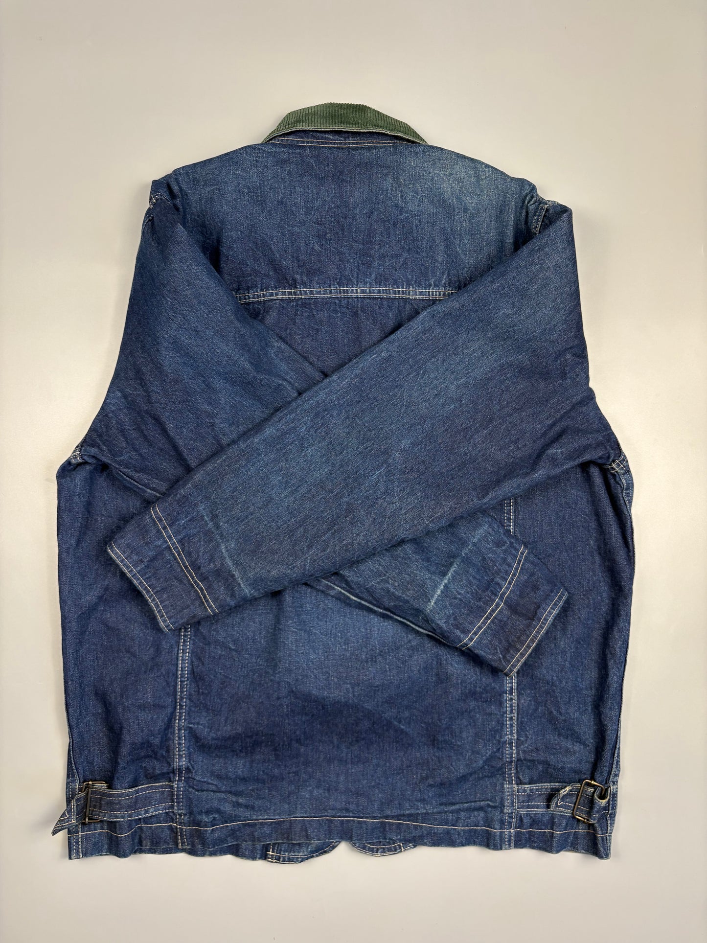 1980s European Corduroy Collar Denim Chore Jacket (M)