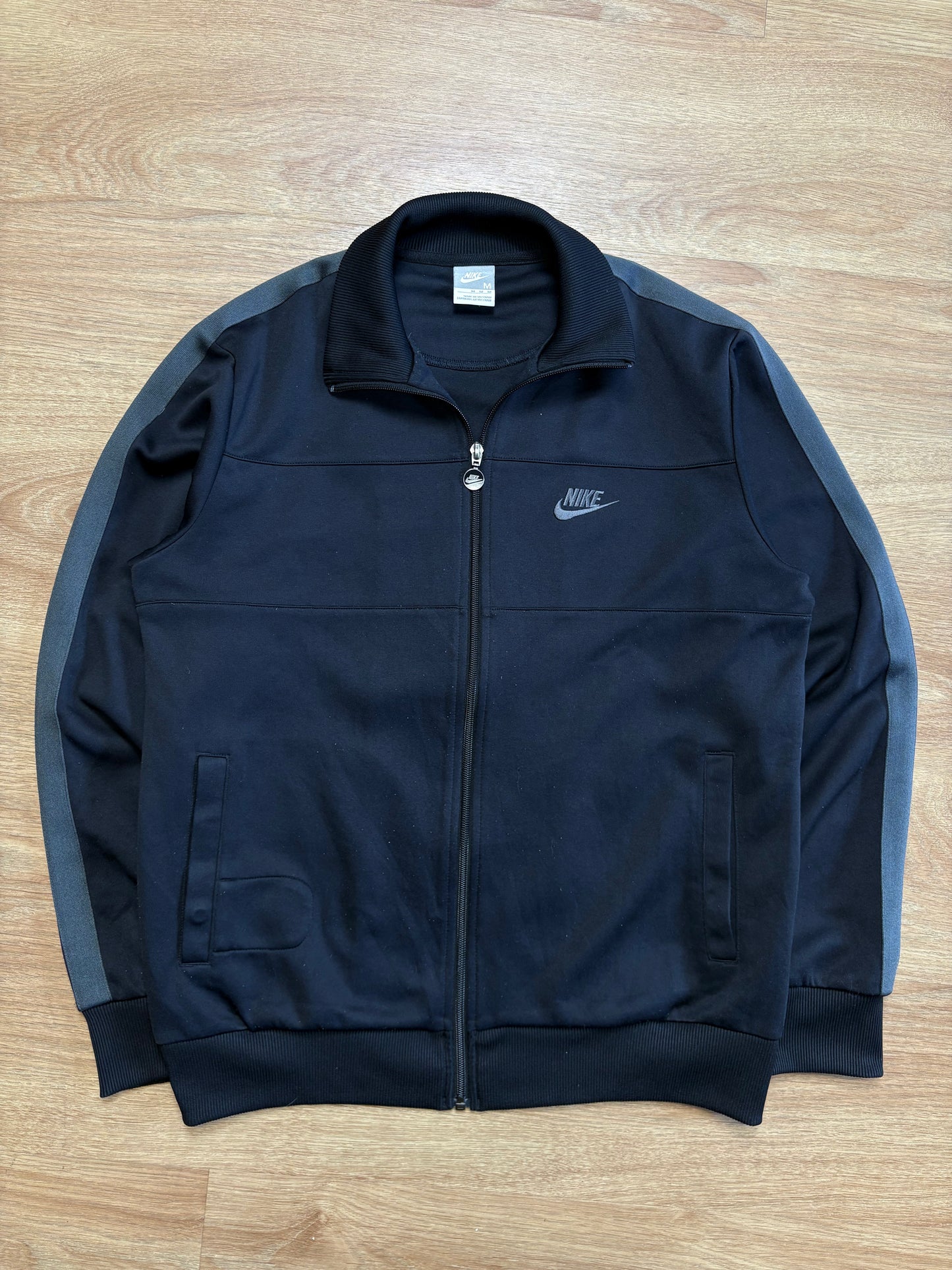 Nike Club 2000s Black Zip-up Track Jacket (M)