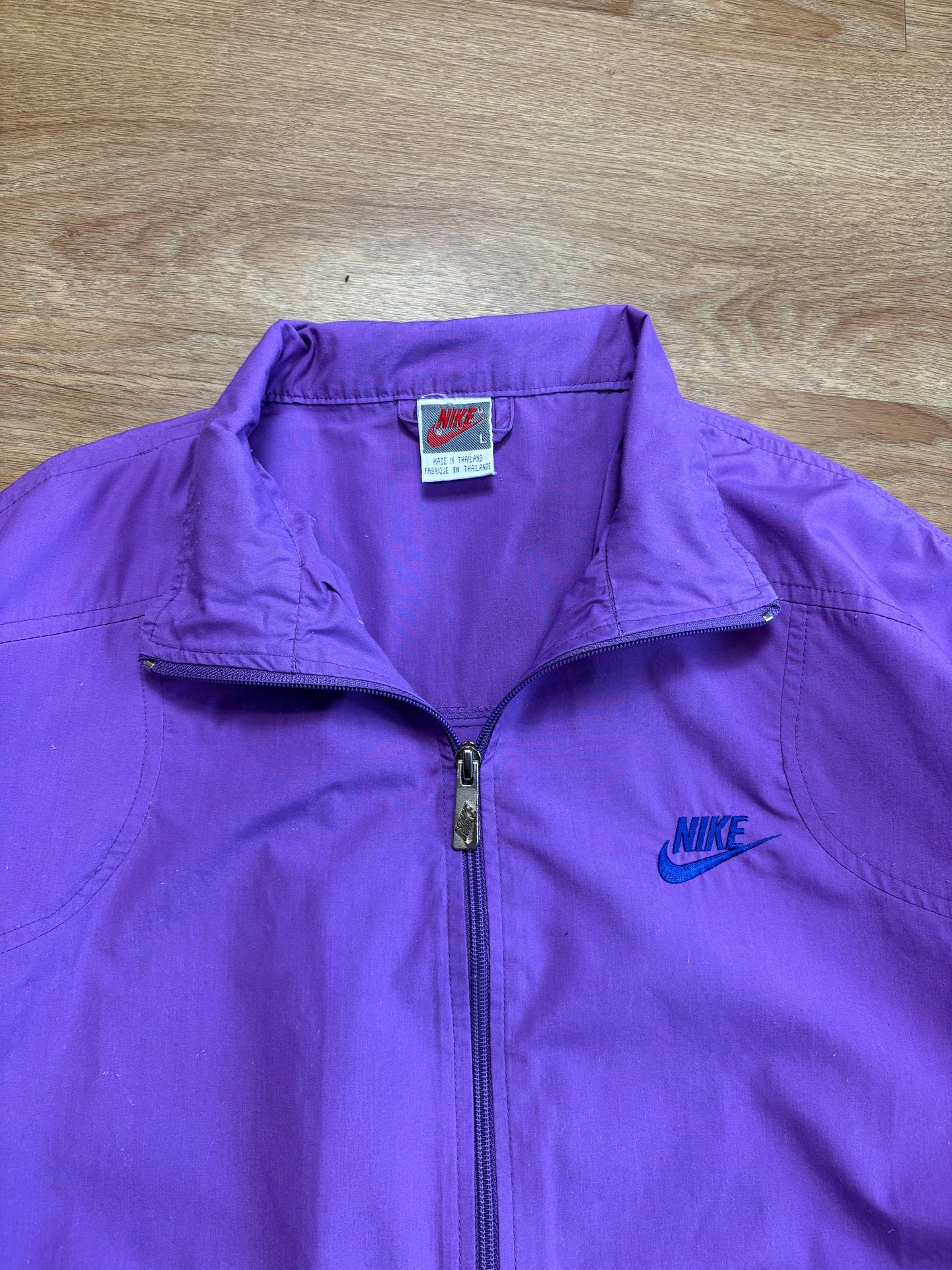 Nike Club 90s Purple Zip-up Track Jacket (L)