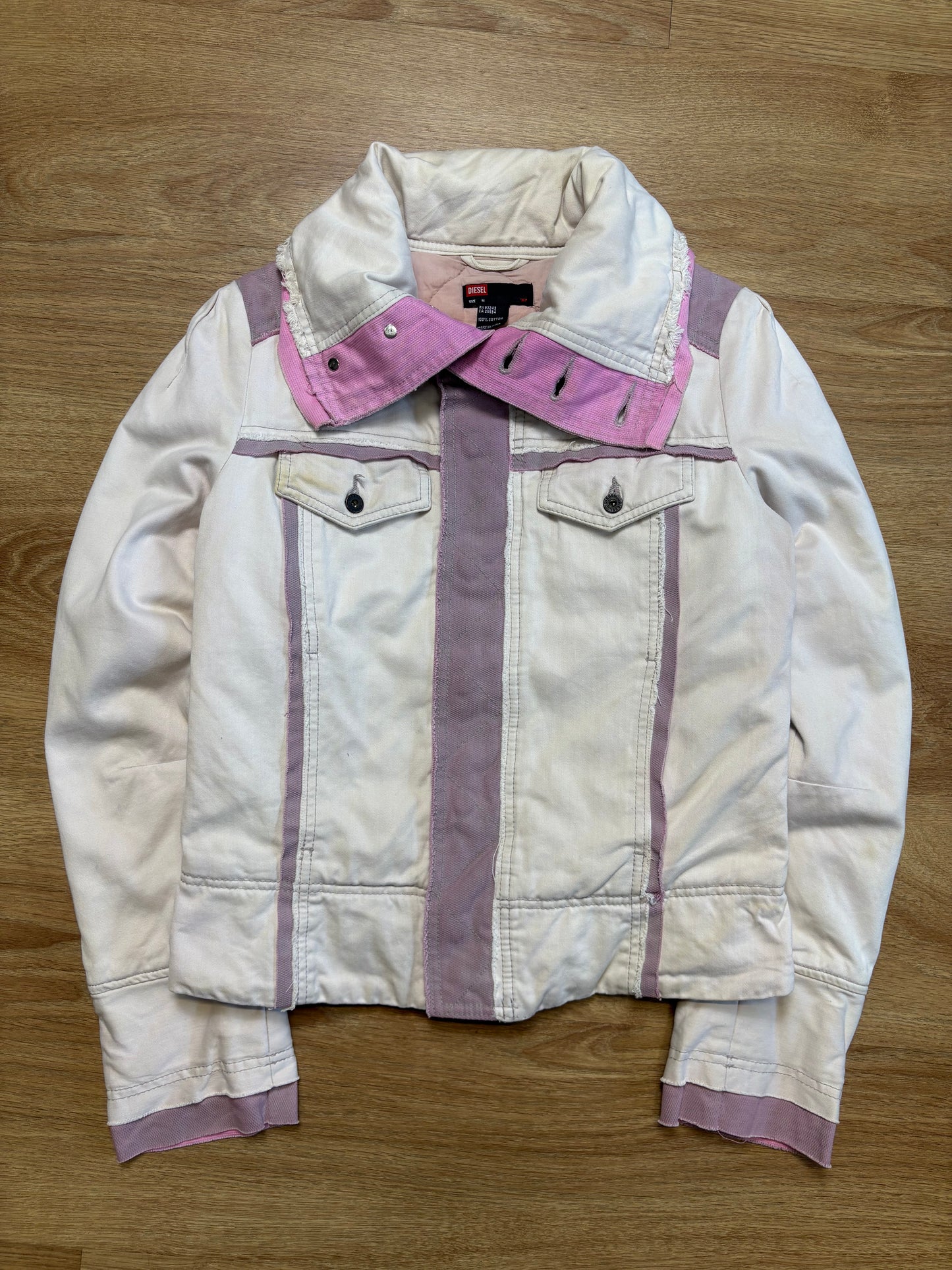 Diesel Industry 2000s Light Pink Technical Jacket (women's M)