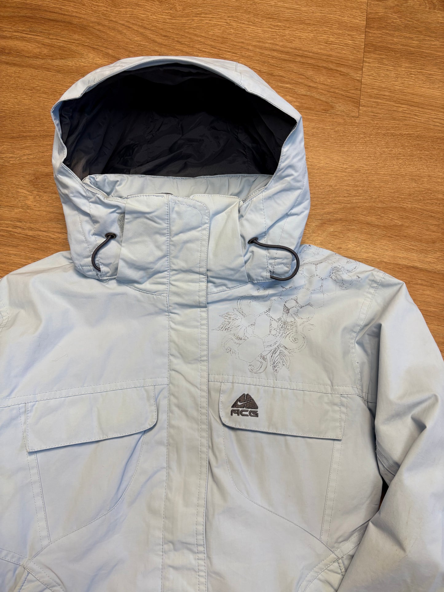 Nike ACG 2000s Baby Blue Rain Jacket (women's XS)