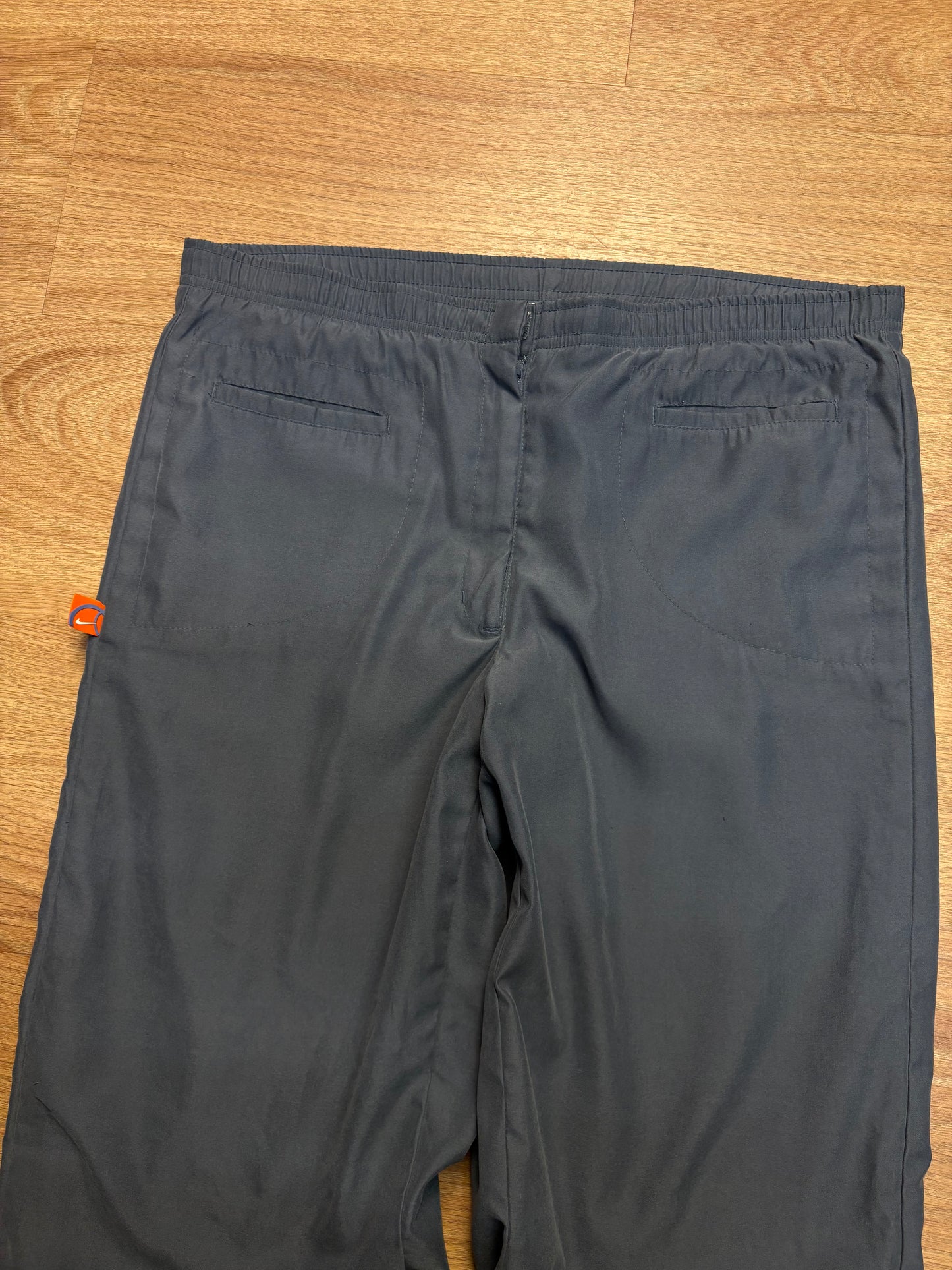 Nike Mini Swoosh 2000s Dark Grey Wide Leg Track Pants (34x30)