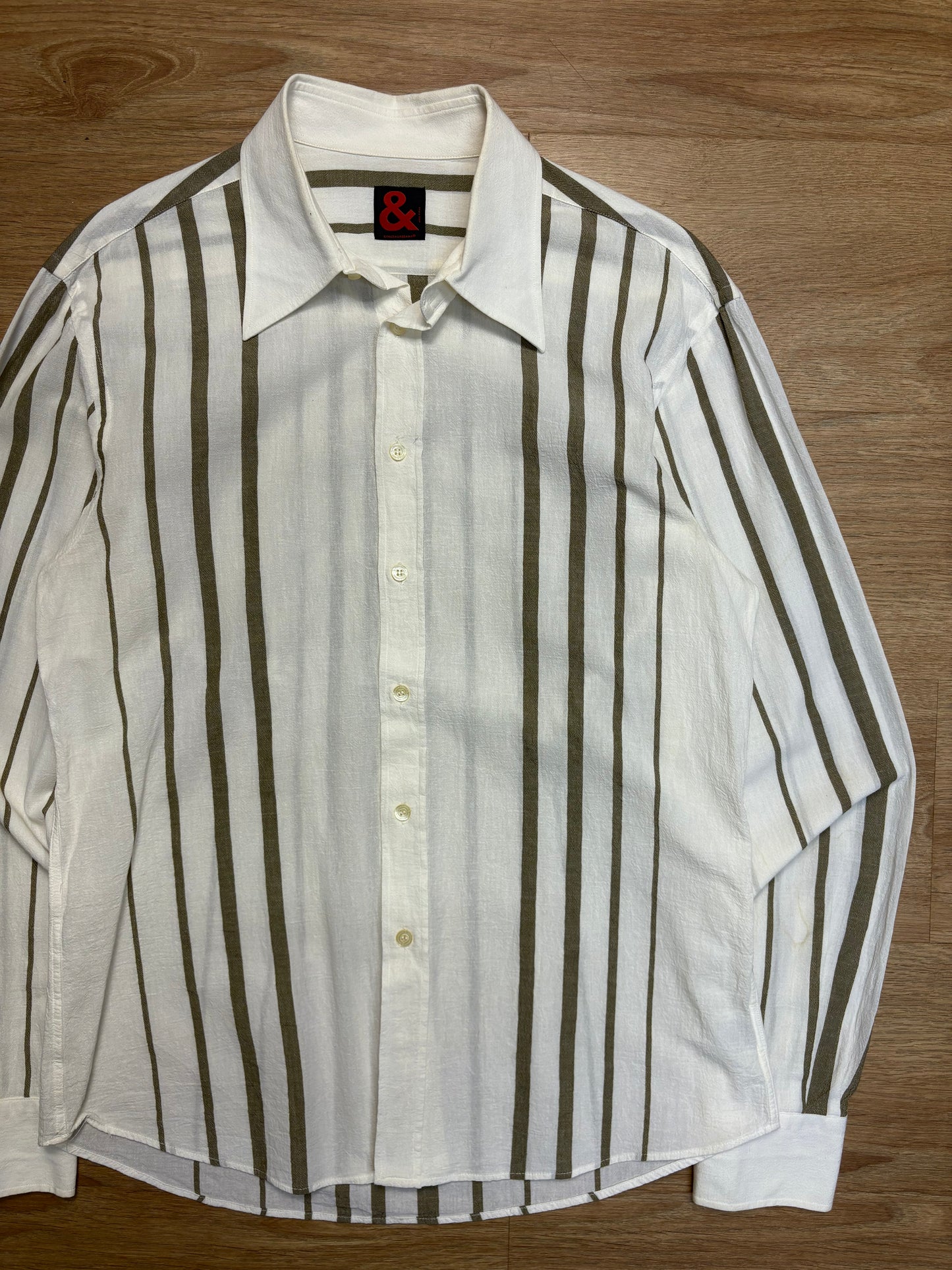 Dolce & Gabbana 90s Stripe Linen Shirt (M)