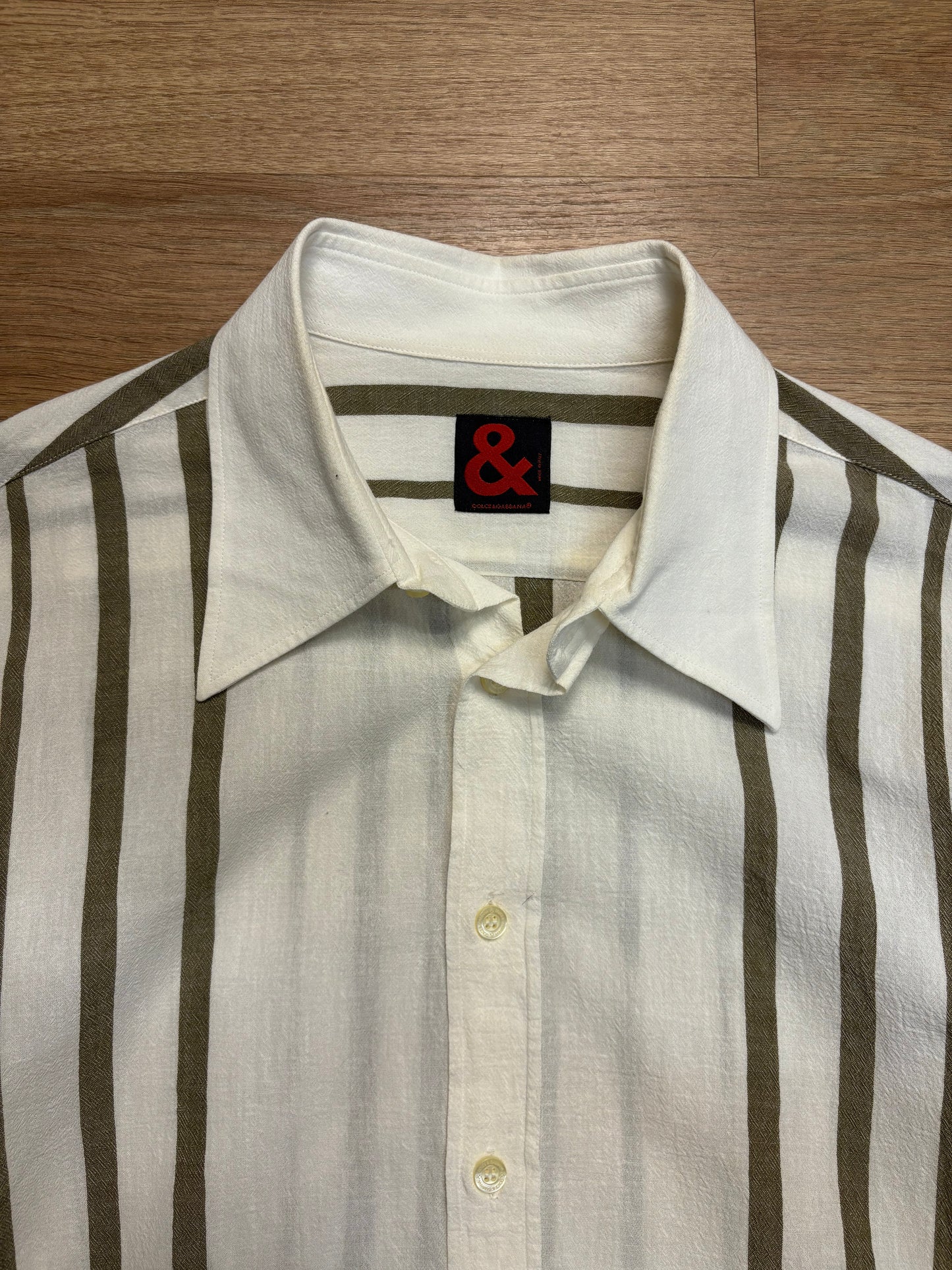 Dolce & Gabbana 90s Stripe Linen Shirt (M)