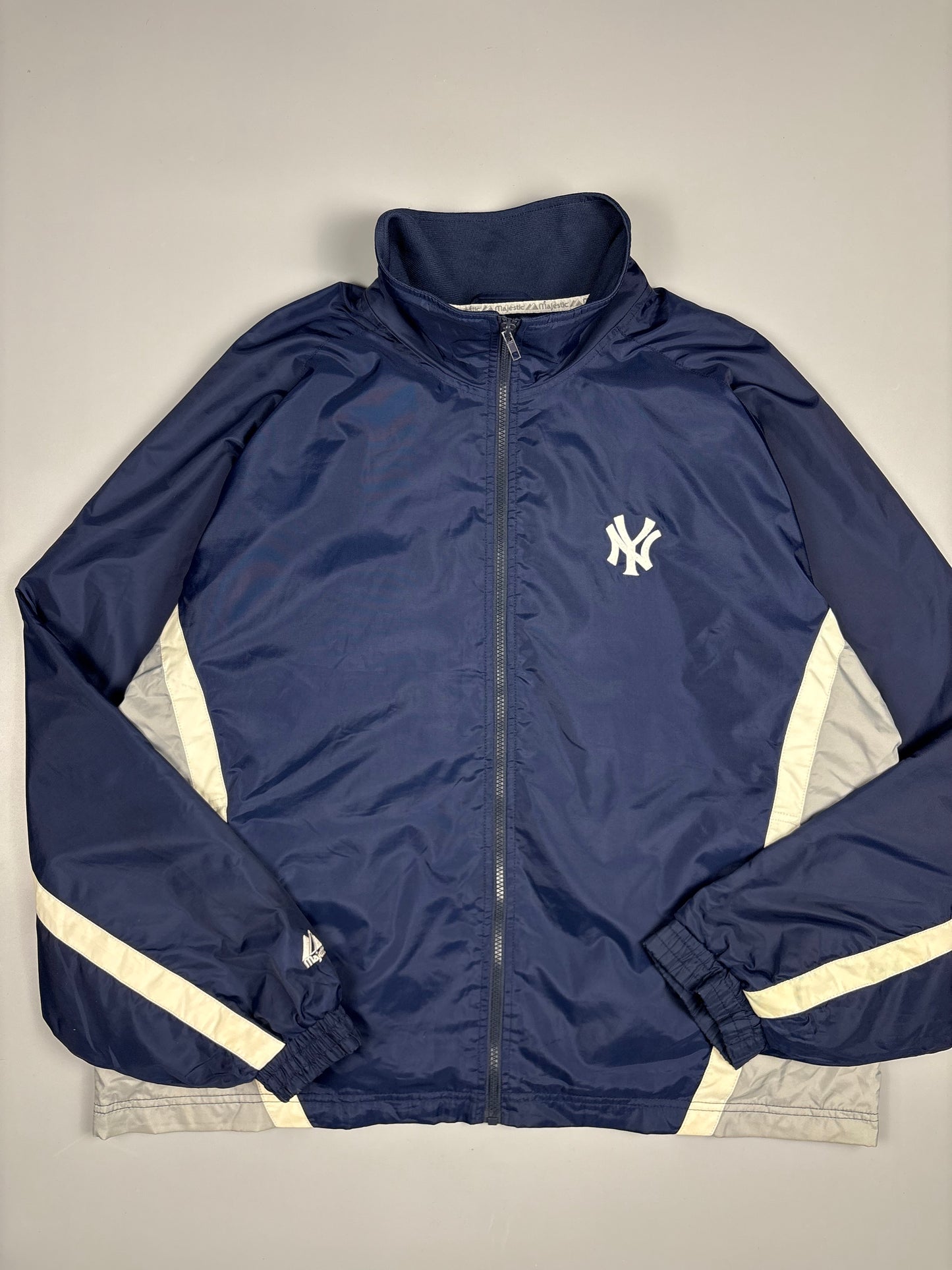 2000s New York Yankees Navy Blue Track Jacket (XL)