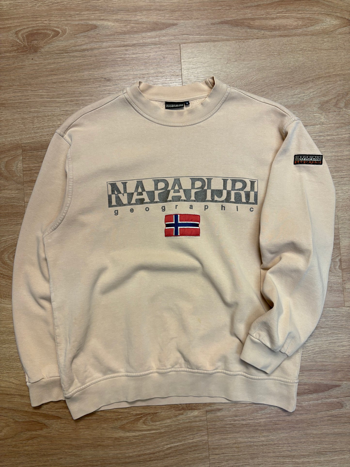 Napapijri Spellout Cream / Beige Sweatshirt (M)