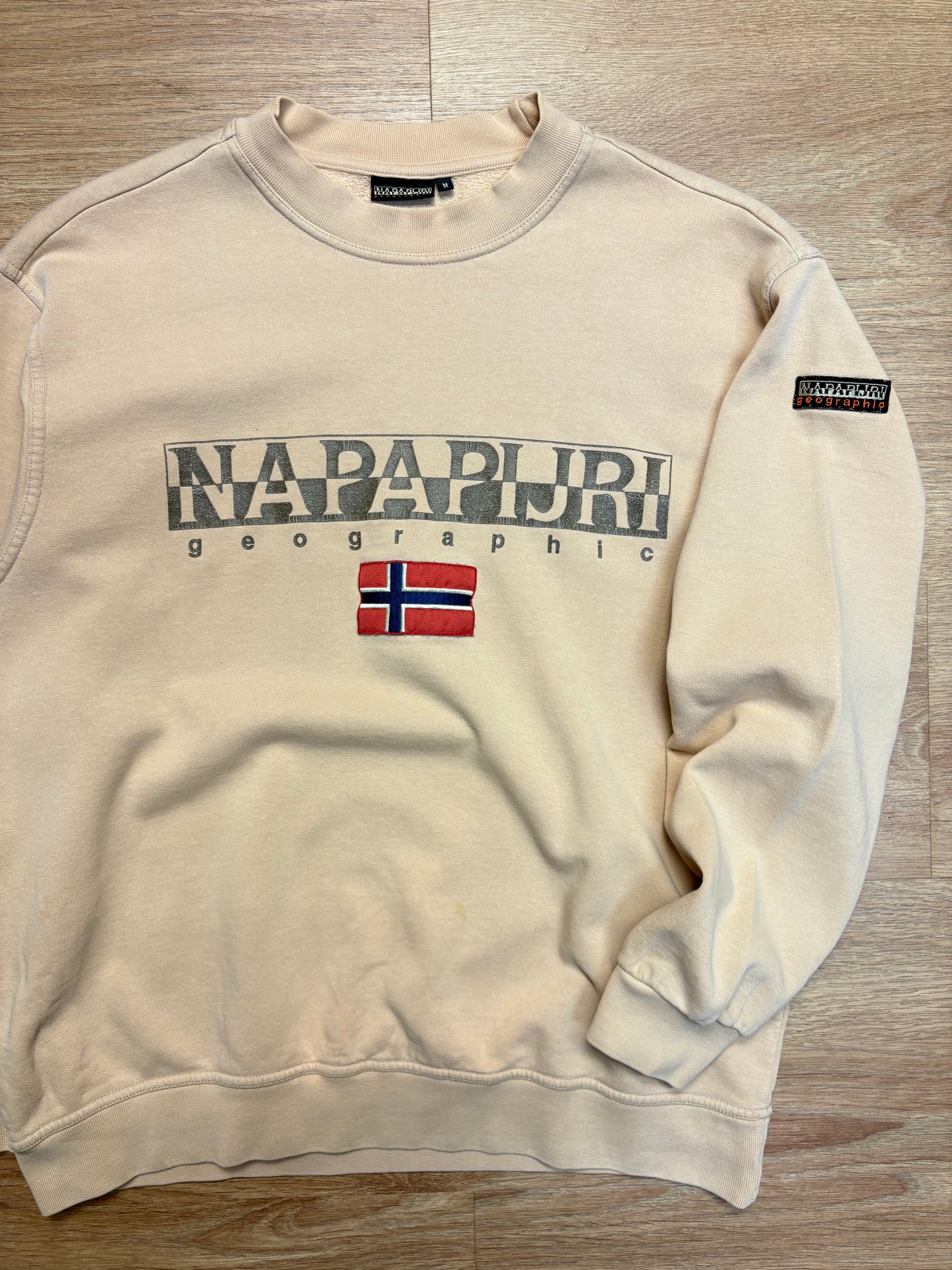 Napapijri Spellout Cream / Beige Sweatshirt (M)