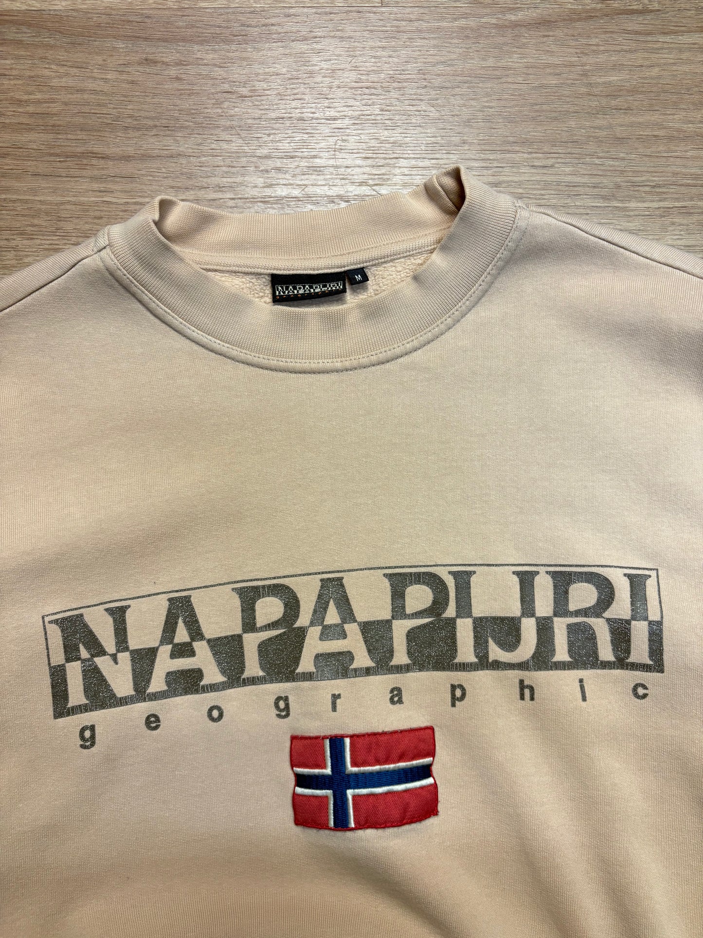 Napapijri Spellout Cream / Beige Sweatshirt (M)