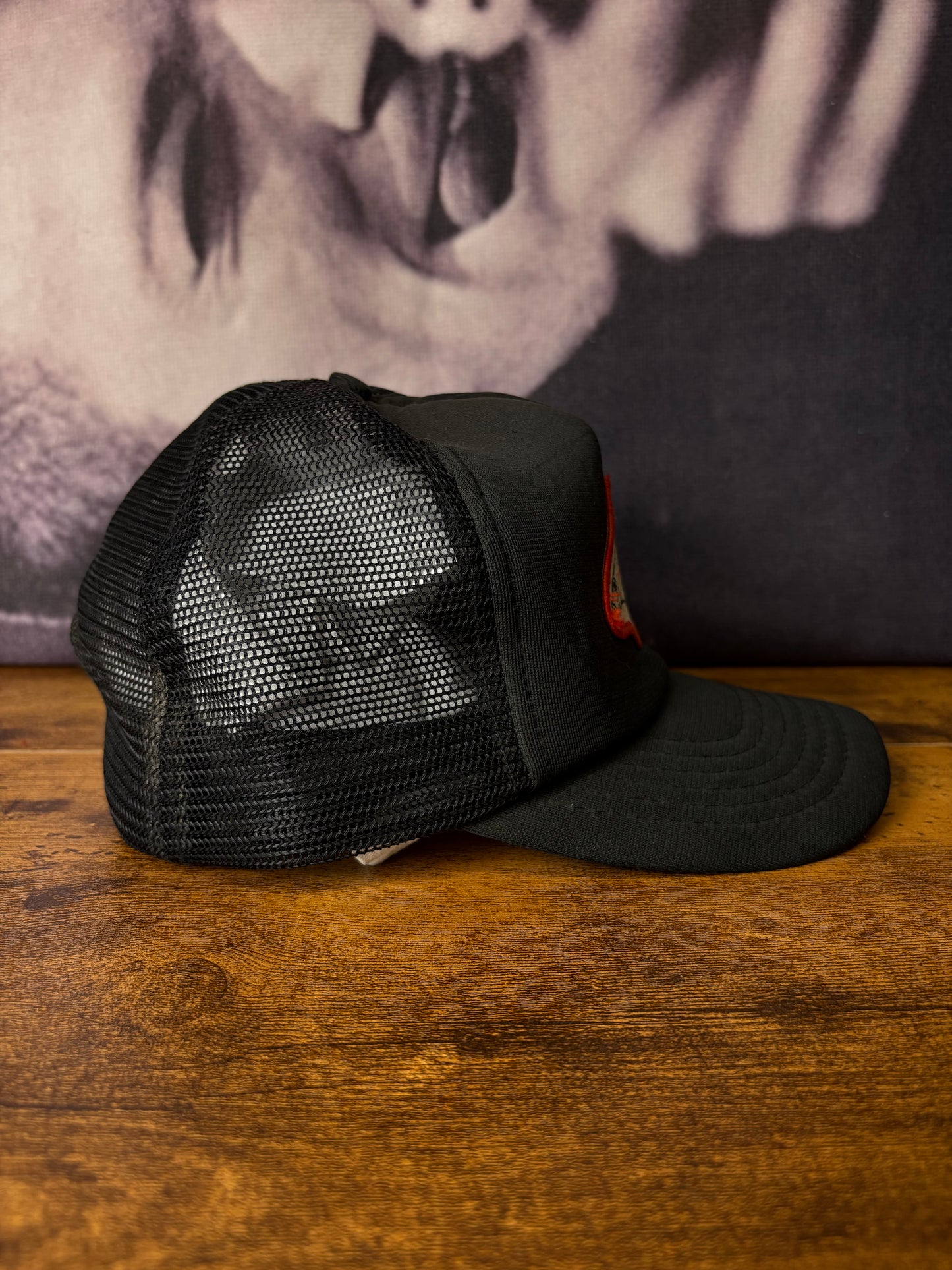 Vintage Fishing 90s Black Trucker Hat