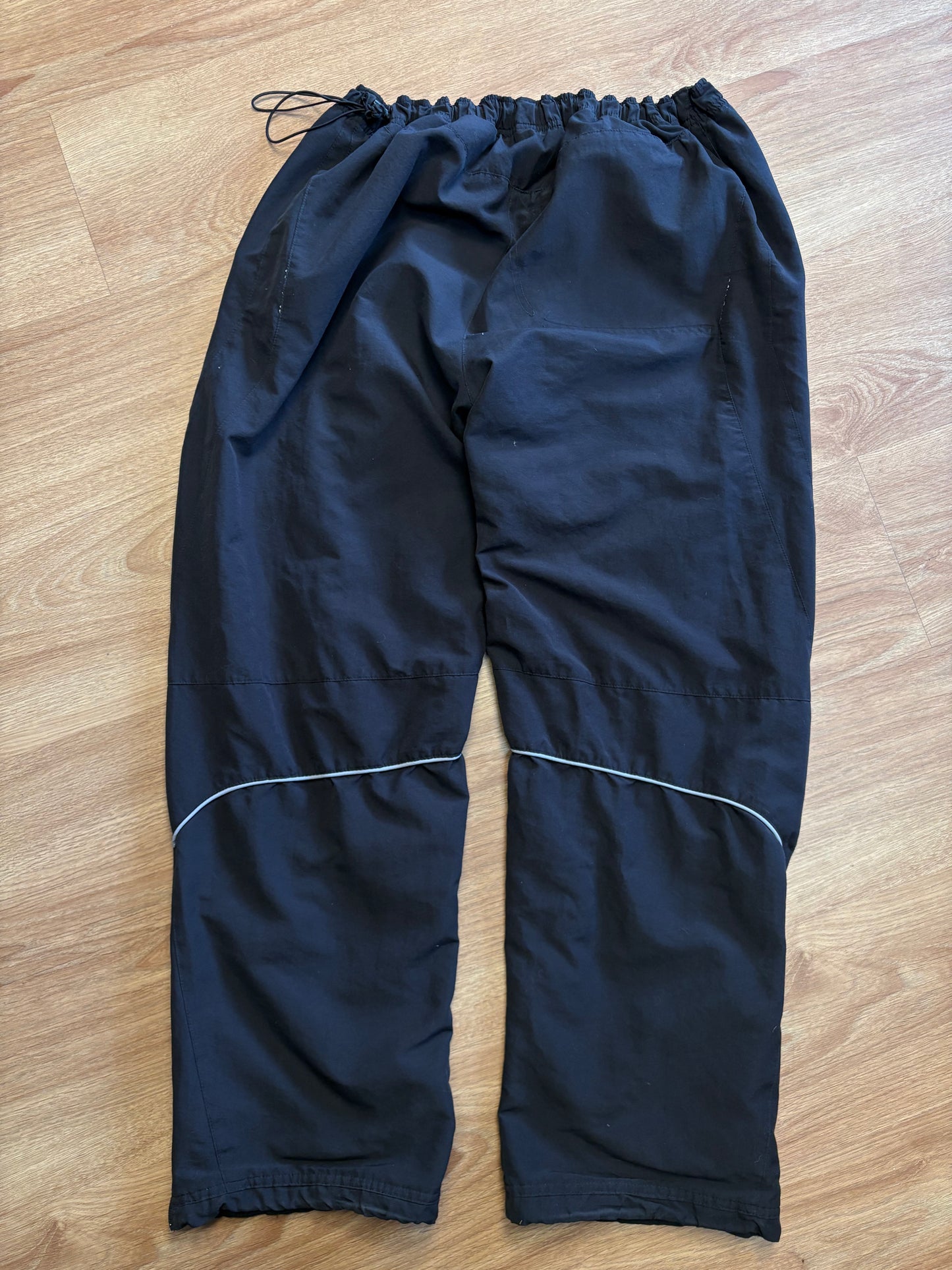 Nike Club 2000s Black Super Baggy Track Pants (XL)