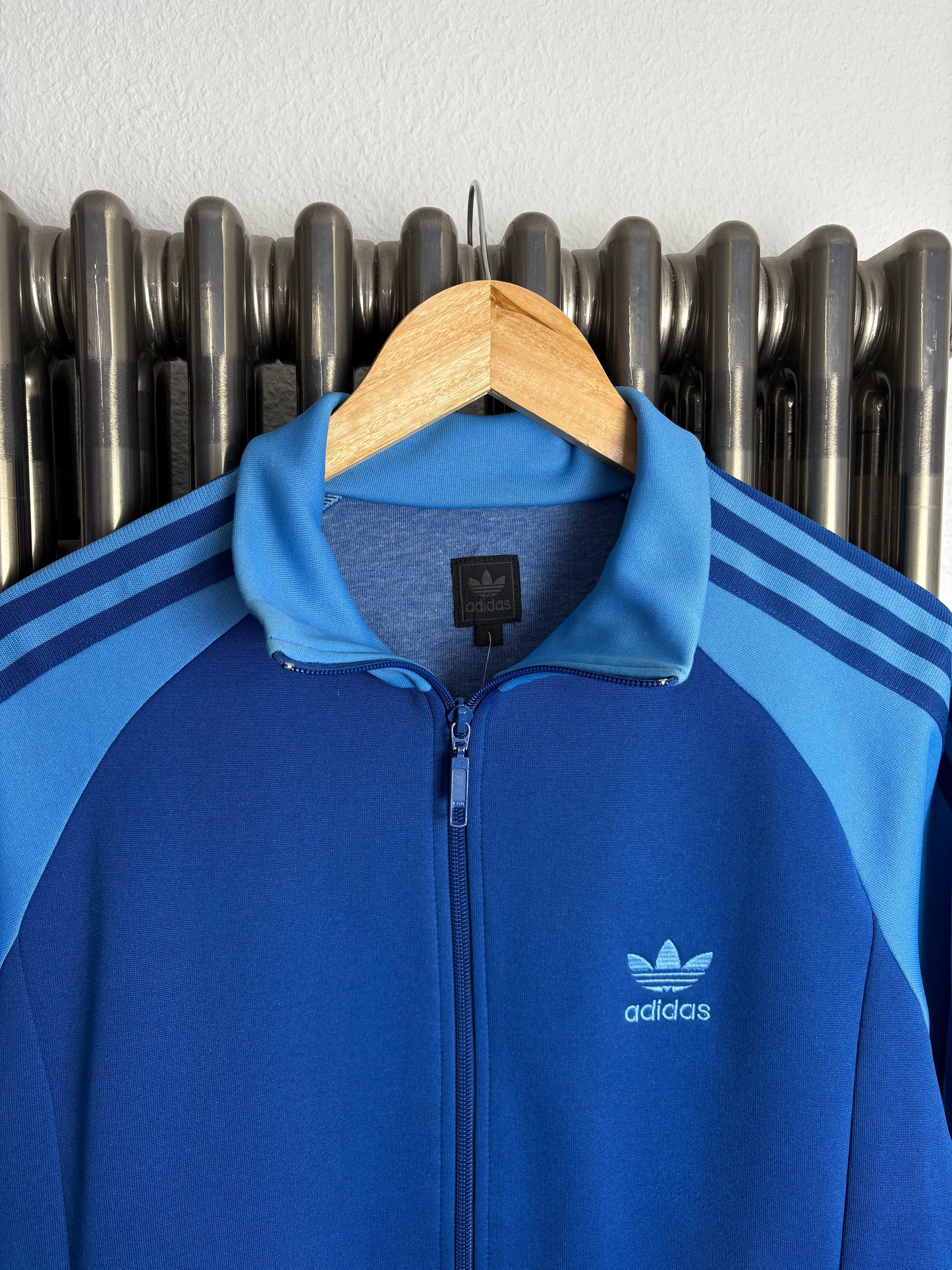 Adidas Trefoil 2000s Blue Track Jacket (S)