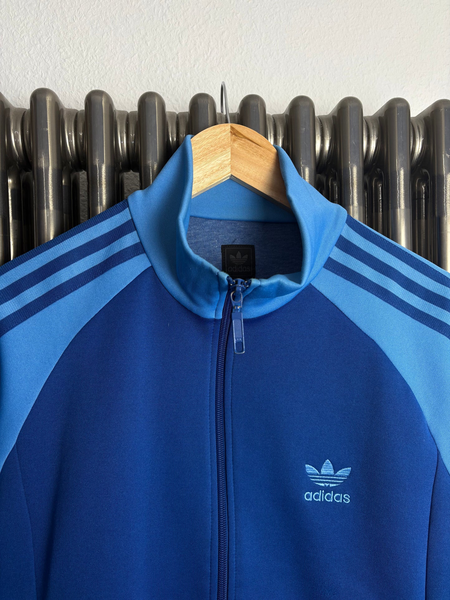 Adidas Trefoil 2000s Blue Track Jacket (S)