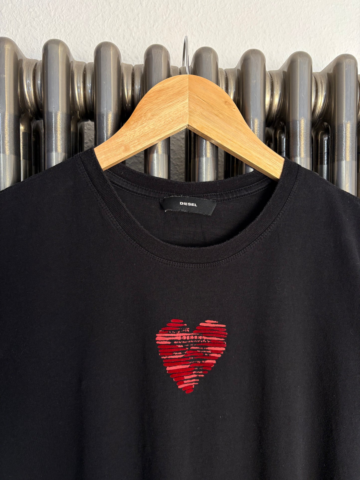 Diesel Felt Heart Black T-shirt (S)