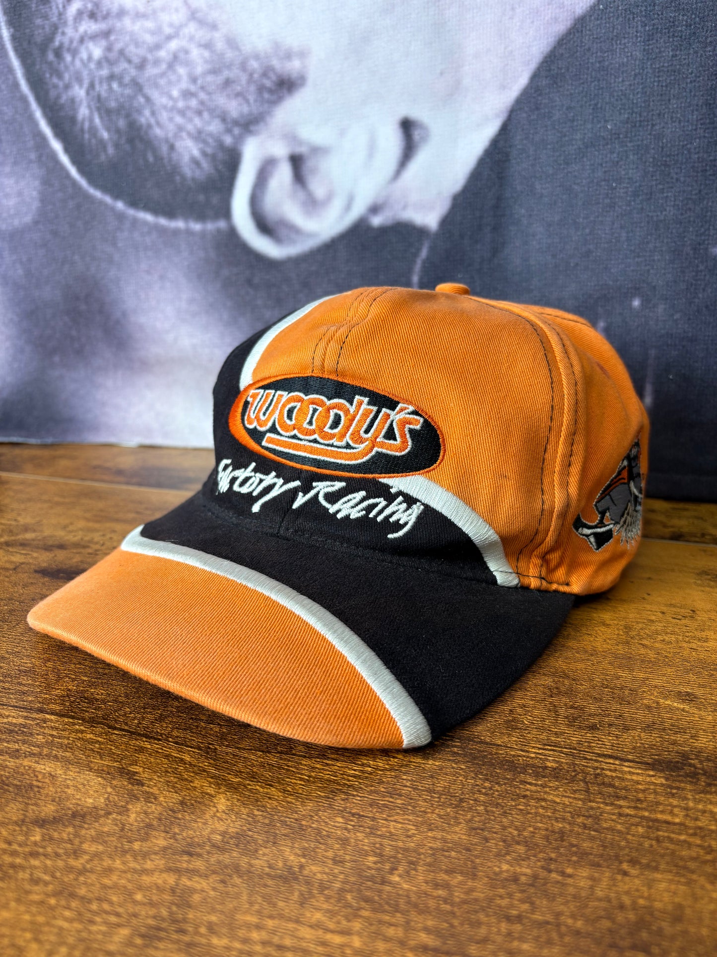 Vintage Racing Orange + Black Trucker Hat