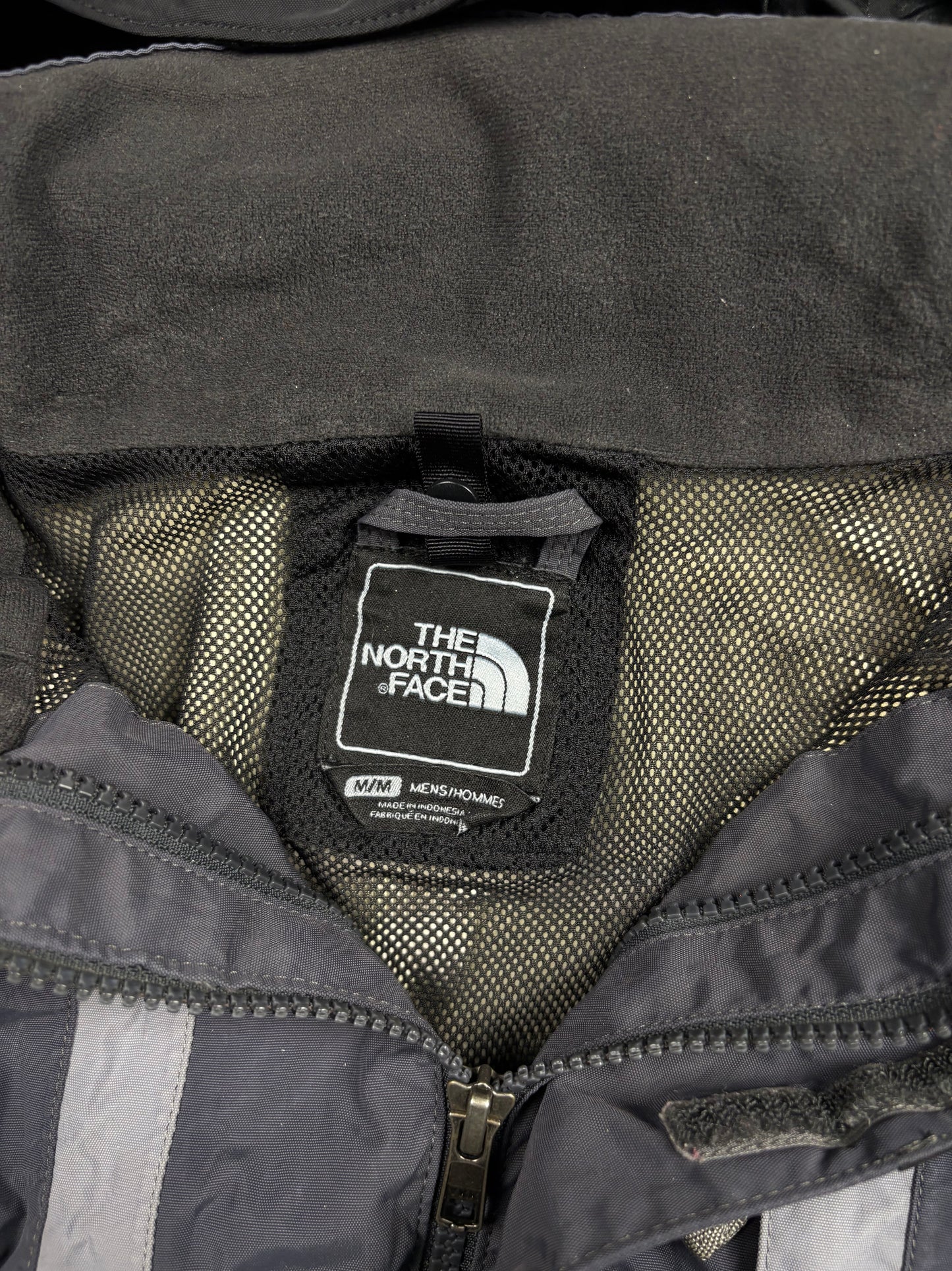 1990s North Face Black + Grey Hyvent Rain Jacket (M)