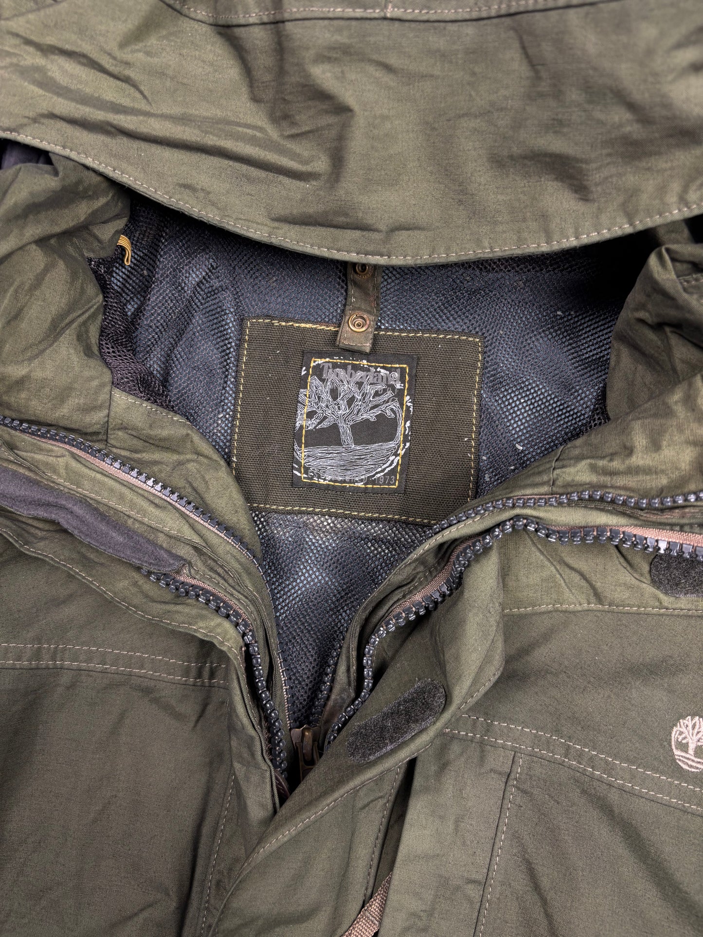 2000s Timberland Weathergear Dark Green Rain Jacket (L)