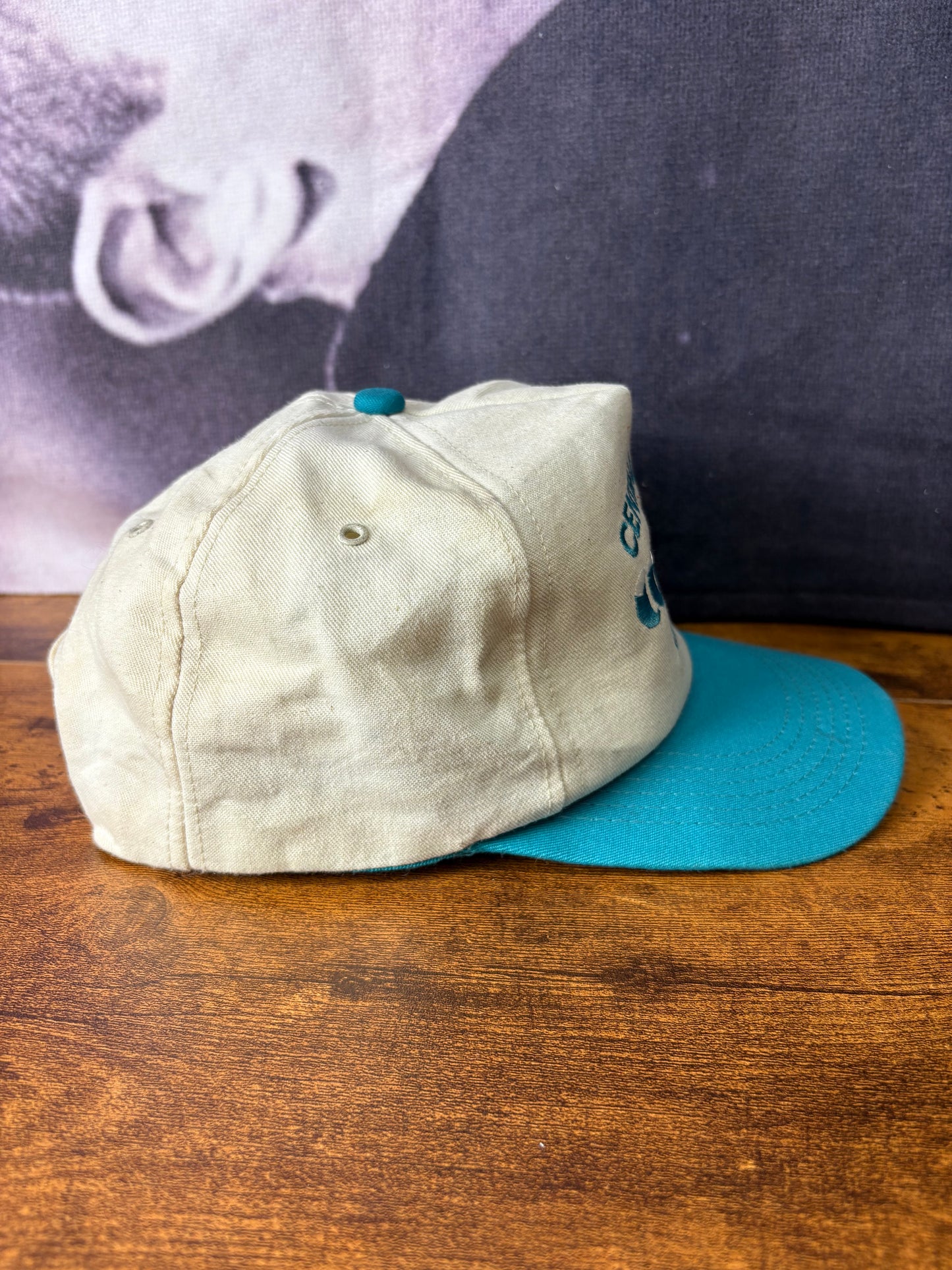 Vintage Cooling White + Blue Trucker Hat